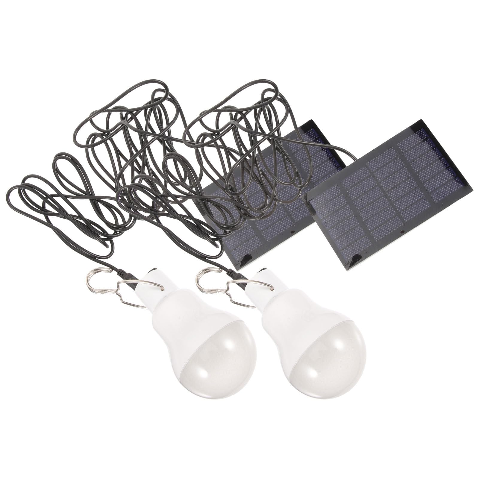 Luces Solares para Exteriores y Balcones, Lámparas LED Recargables de 800mah Material Abs, Fáciles de Usar y Ahorro de Energía, Pack de 2 Piezas para Camping y Cocina
