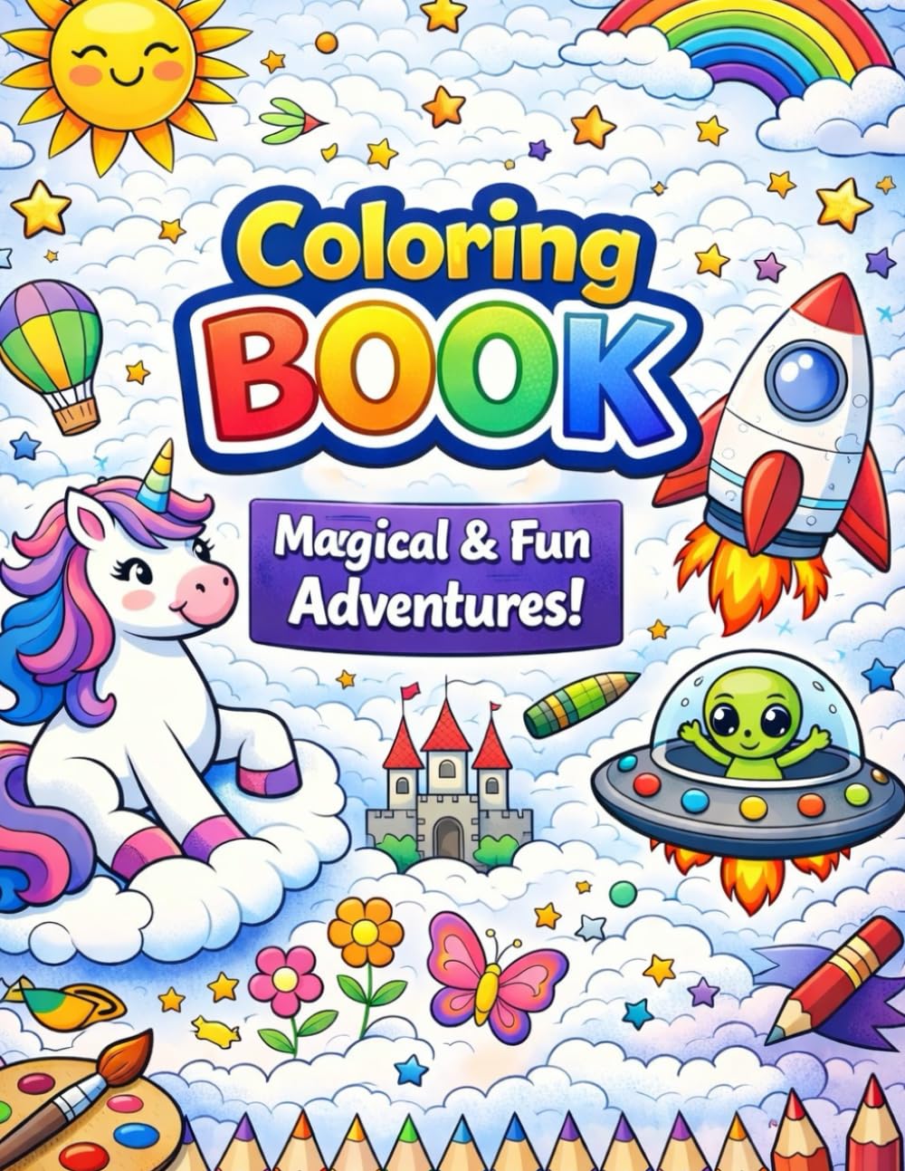 Coloring Book for Kids: Magical & Fun Adventures for Kids ages 4-8