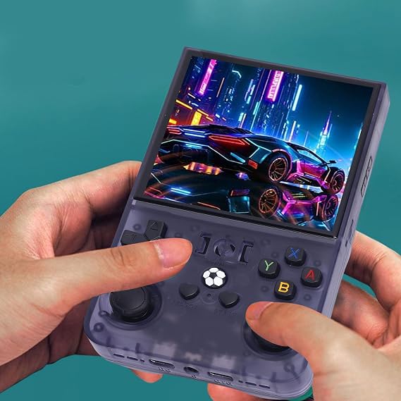 R36 Max Retro Handheld Game Console, 18000+ Classic Games, Support 30+ Simulator, Upgrade Double Joystick Portable Retro Video Game Console 128G
