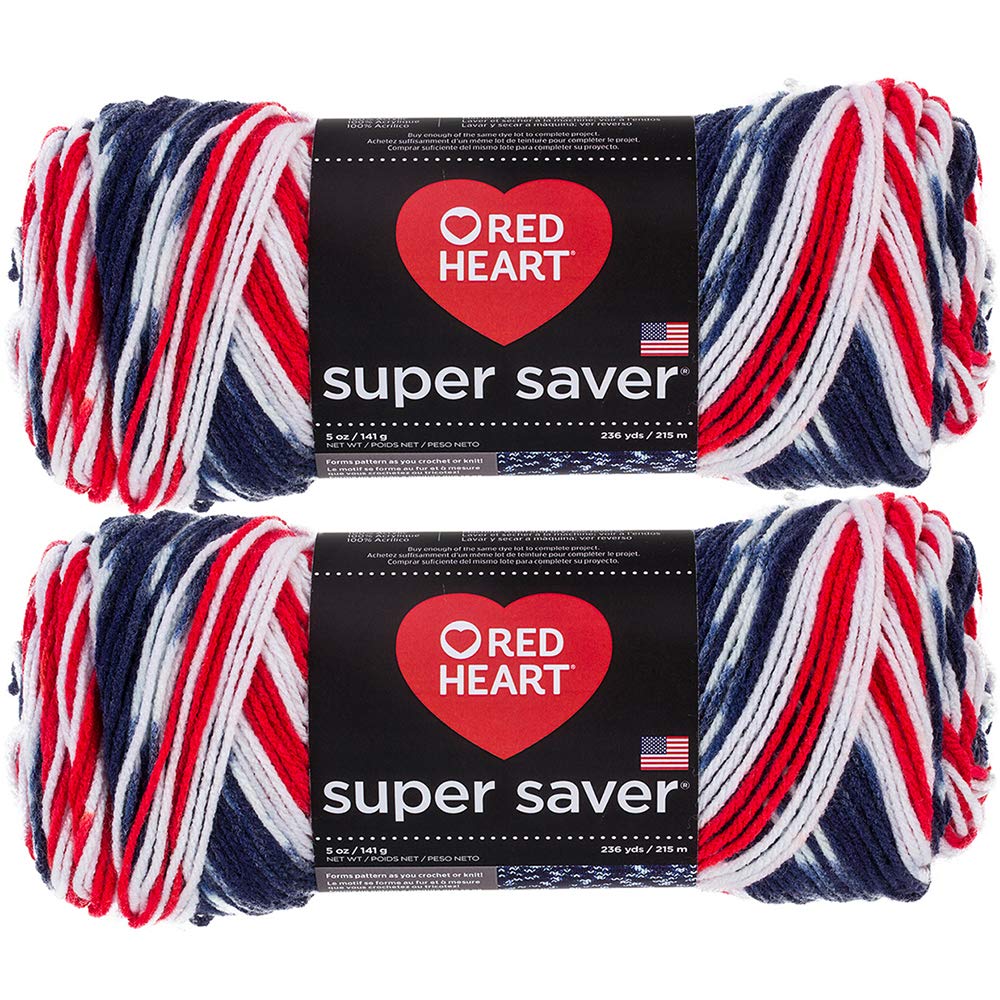 Red Heart Bulk Buy: Super Saver (2-Pack) (Americana, 5 oz Each Skein)