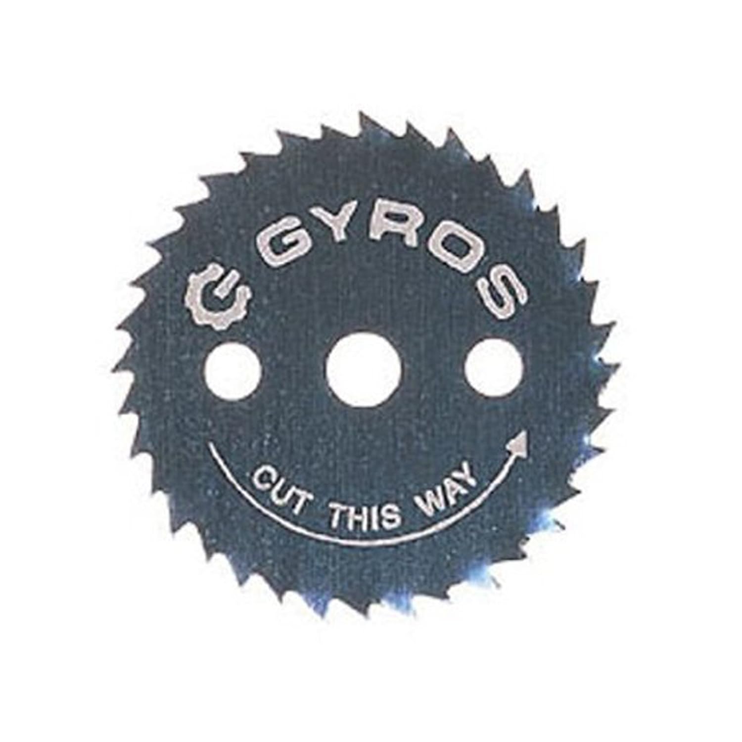 Gyros 10-Piece Mini Circular Saw Blade, Fine-Teeth ¾ Inch Diameter with 60 Teeth Per Inch for Cutting of Wood, Plastic, and Soft Metals. Compatible with Most Rotary Tools. 81-10715/10