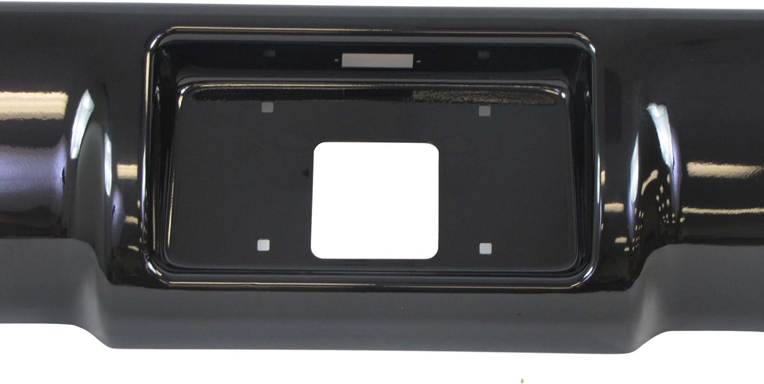 Painted Black WA8555 Rear Steel Roll Pan W/License Part For 1992-1999 Suburban Yukon Tahoe