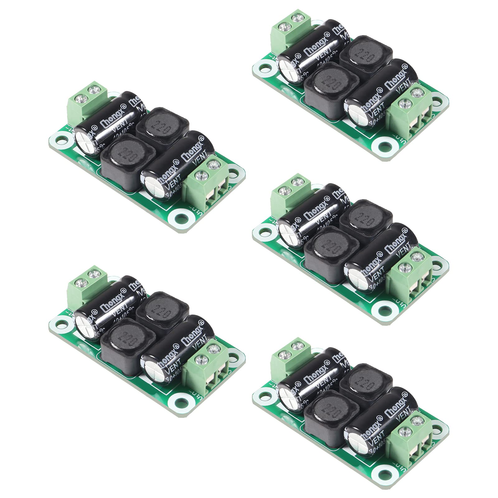 DWEII 5pcs Power Supply Module 0-50V 4A DC Power Supply Filter Board Class D EMI Suppression Amplifier for Auto Car