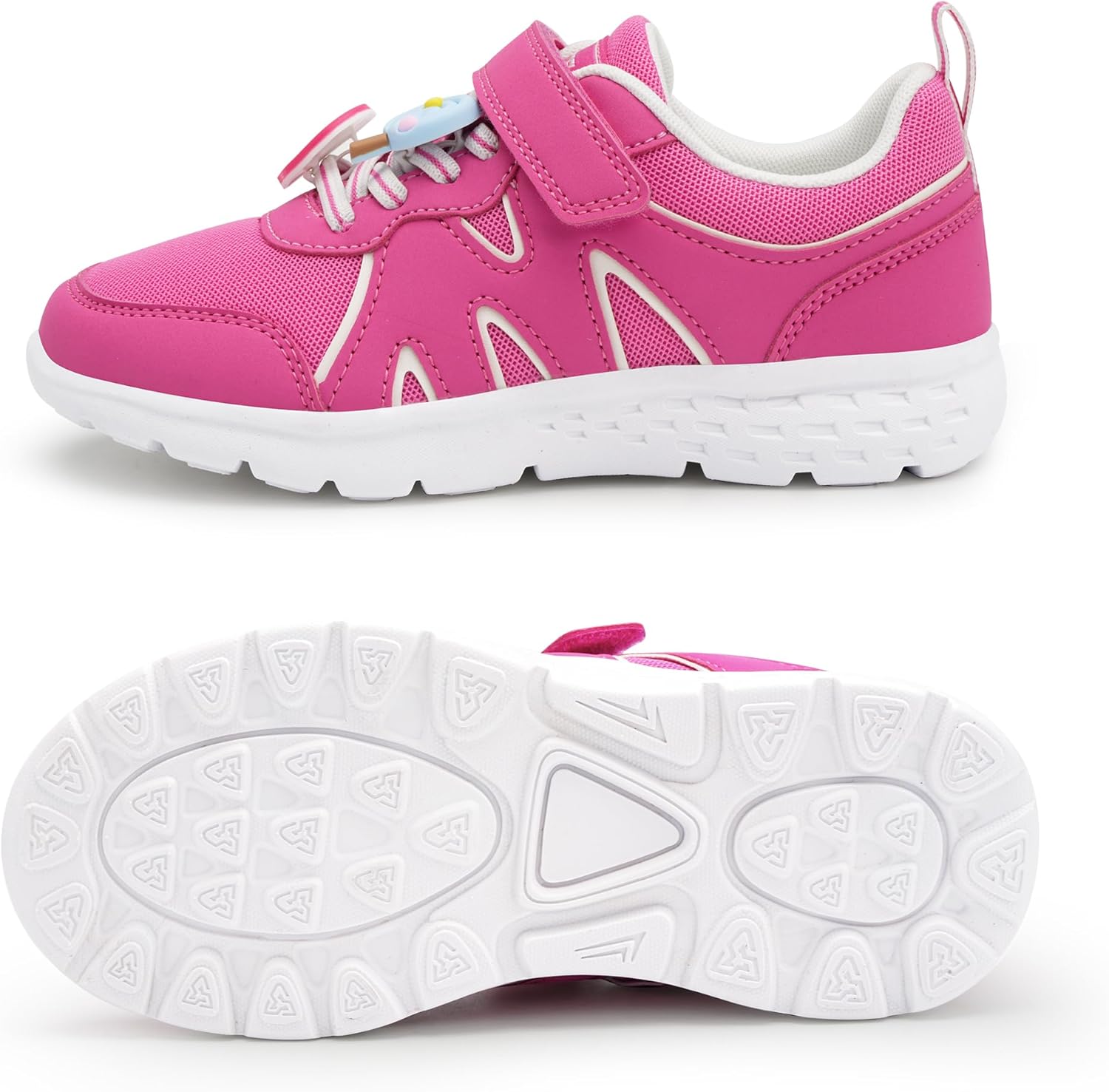 Stelle Girls Sneakers Kids Tennis Shoes with Non-Slip Sole Lightweight Breathable Athletic Sports Running Shoes for Toddler/Little Kid/Big Kid - Image 6