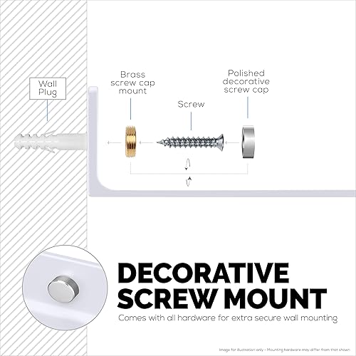 Miniatura 7 de BRAINWAVZ Paquete de 2 estantes flotantes de pared de metal de 12 pulgadas para libros, organizador, altavoces, plantas, cámaras, libros, exhibición