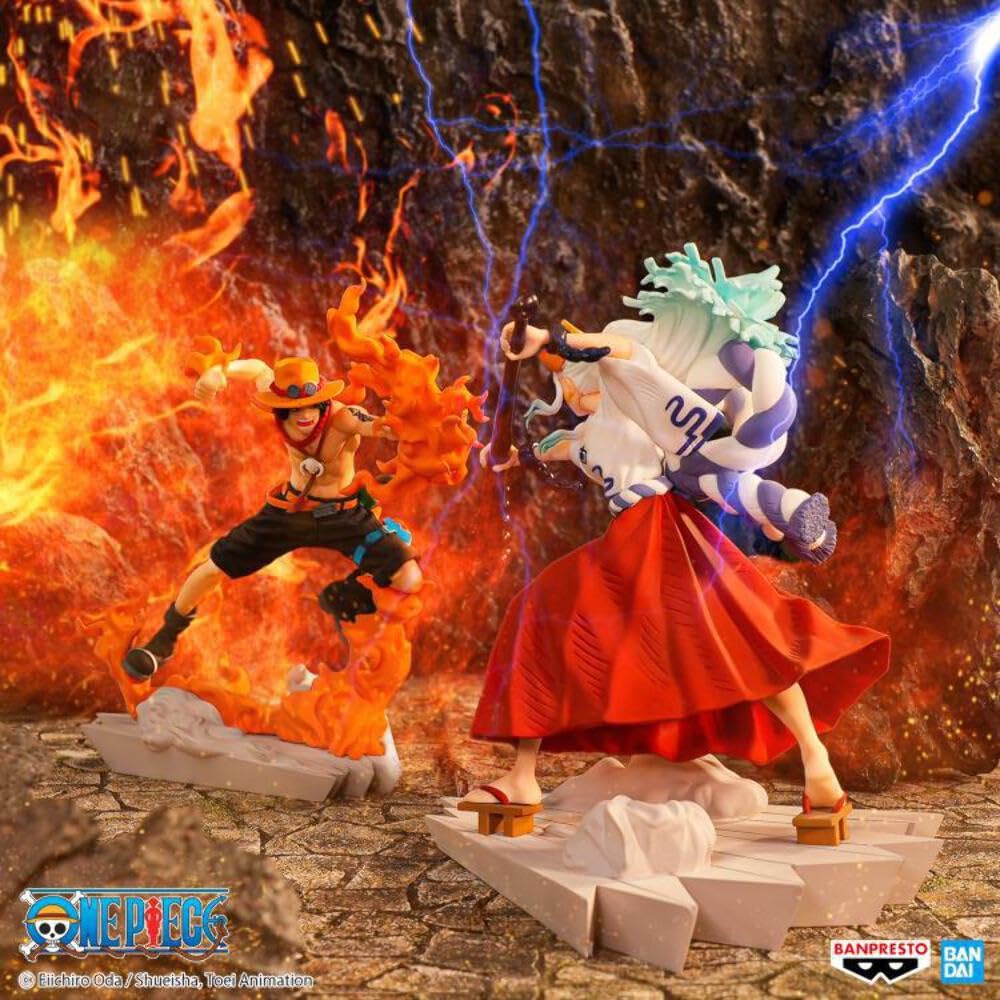 Banpresto Figura de Acción Portgas D Ace One Piece, Senkozekkei 9cm BP19492 Multicolor