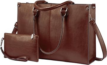 LOVEVOOK Laptop Tote Bag for Women Large 15.6 Inch PU Leather Shopping Bag Tote Bag Work Bag Work Bag Messenger Bag Handbag for Women