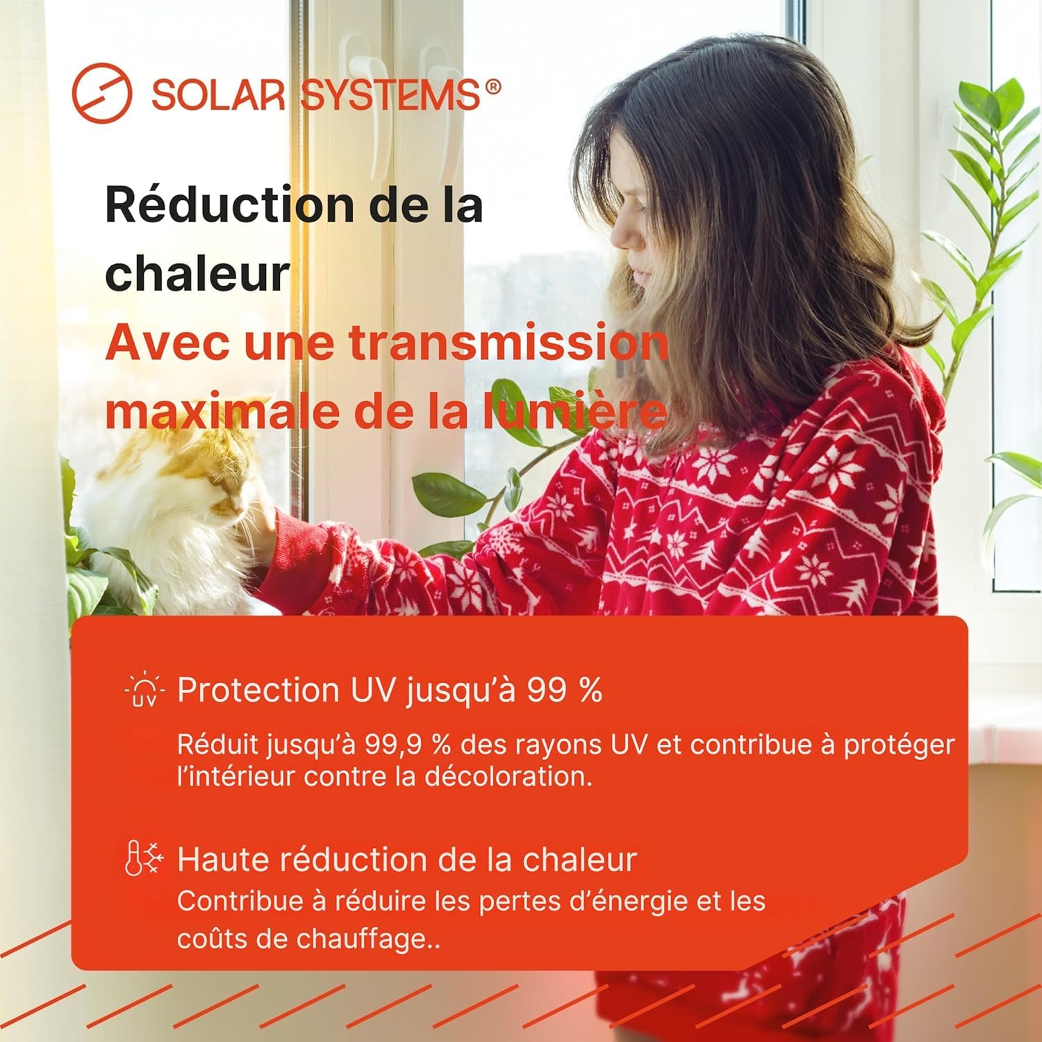 Solar Systems Film Thermique Fenêtre Spectra 75x100 cm | Revêtement nano-céramique. Pour fenêtres & baies vitrées. Isolation thermique hiver, anti-chaleur & transparent.