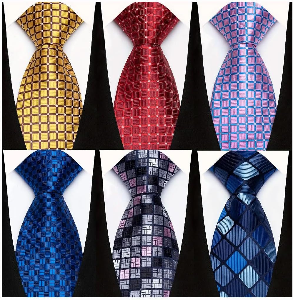 Tie For Men Necktie Woven Jacquard Neck Ties Set 6 PCS
