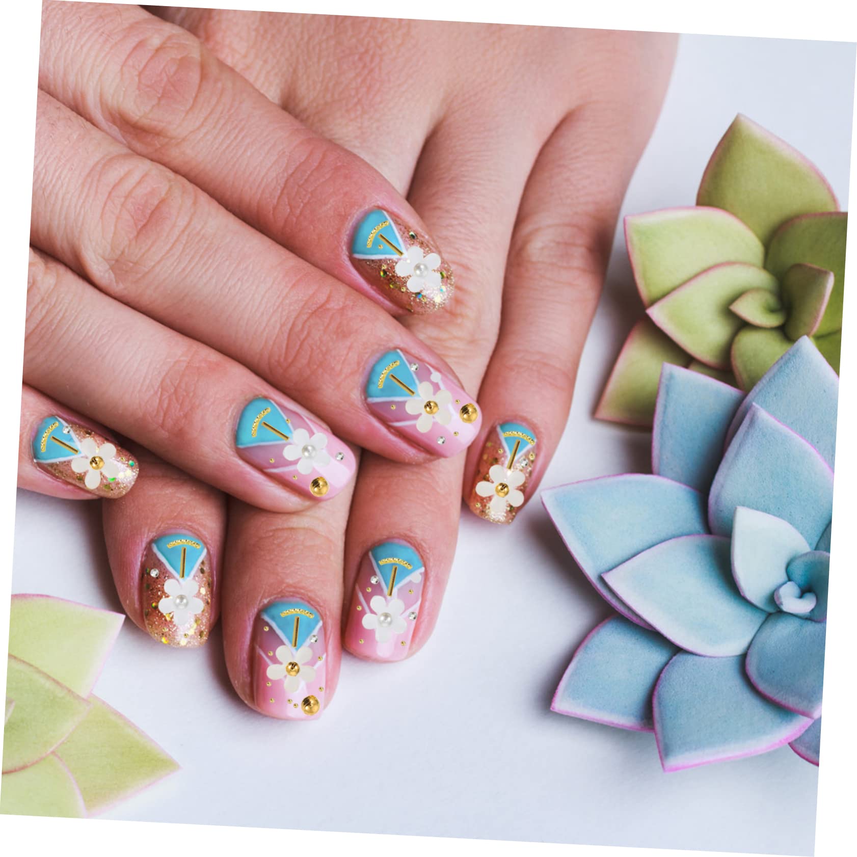 2 Set Decorazioni Per Unghie Resina Charm Per Nail Art Per Manicure E Decorazioni Te Per Casa E Salone 6 Scatole*2