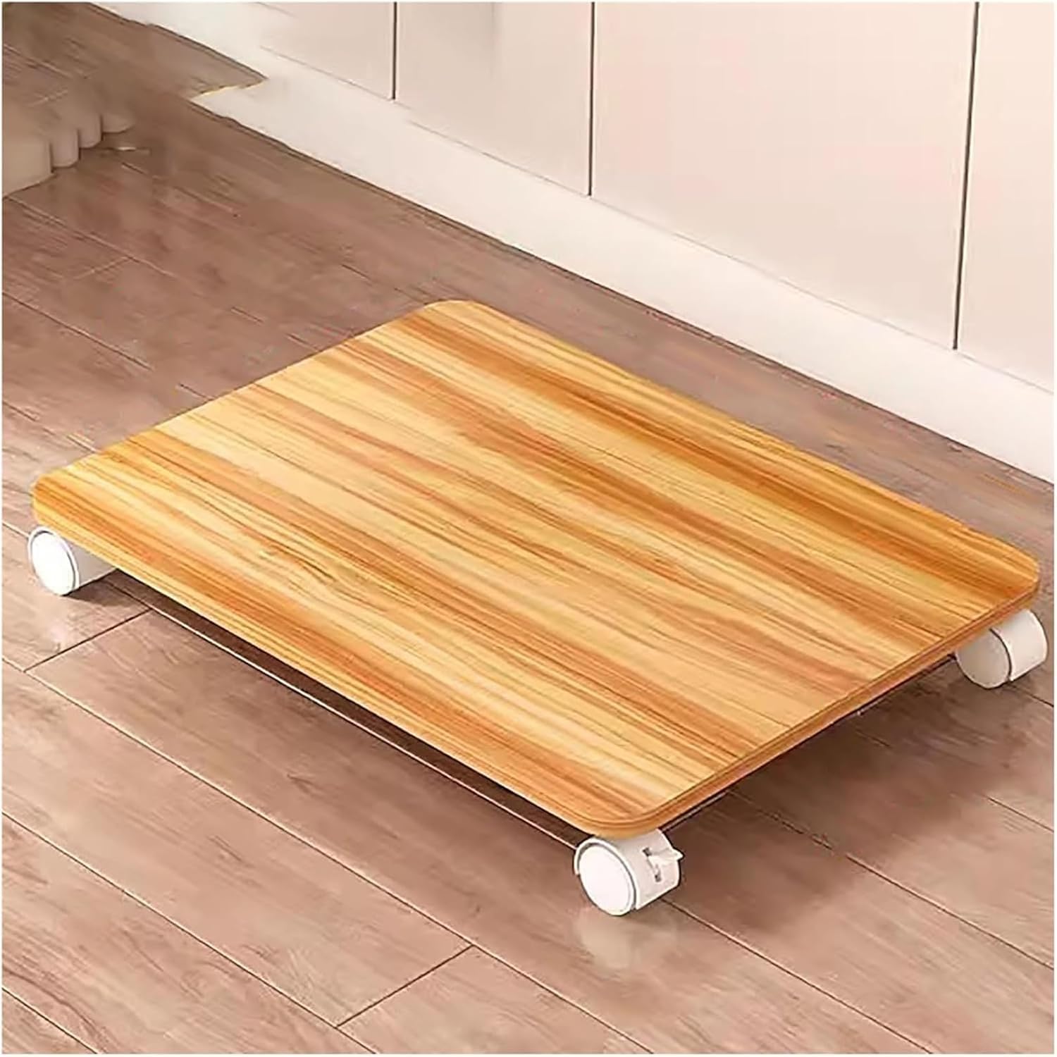 Soporte para Impresora con Ruedas con Bloqueo, Estante Compacto De Madera para Impresora Debajo del Escritorio, Ideal para Espacios Pequeños De Oficina Walnut 15.7W x 13.7D x 2.3H