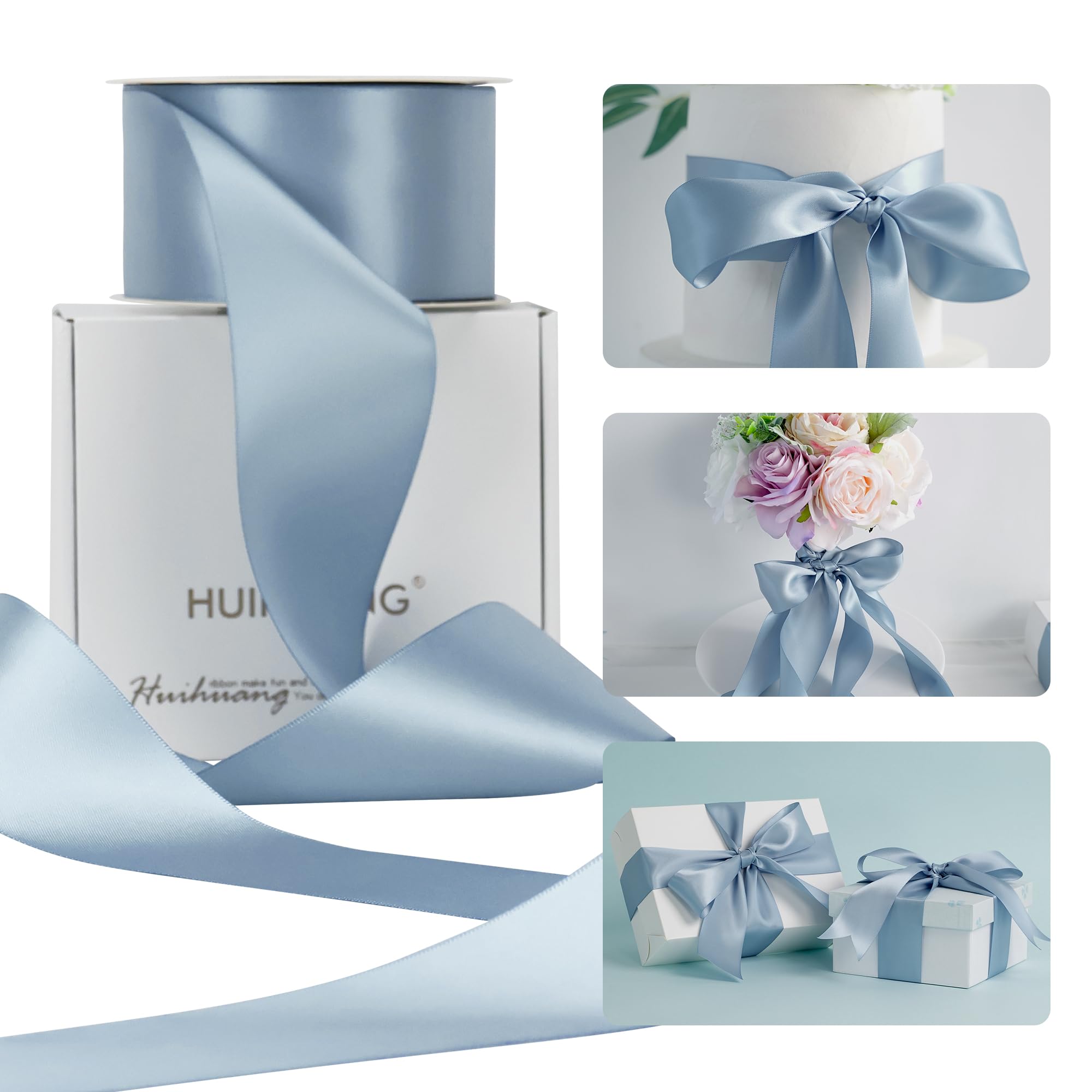 pellicule ribbon gather lib blouson フリル Amazon.com: Flezoo 25 Yards Blue Satin Ribbon 1 1/2inch