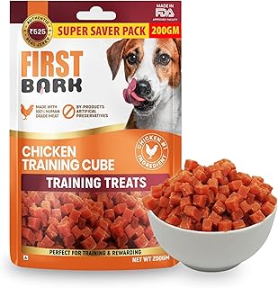 First Bark Dog Treats for Adult Dog &amp; Puppy – Training Treats Bite-Sized Chicken Jerky for Dogs, Small Dogs &amp; Shih Tzu | P...