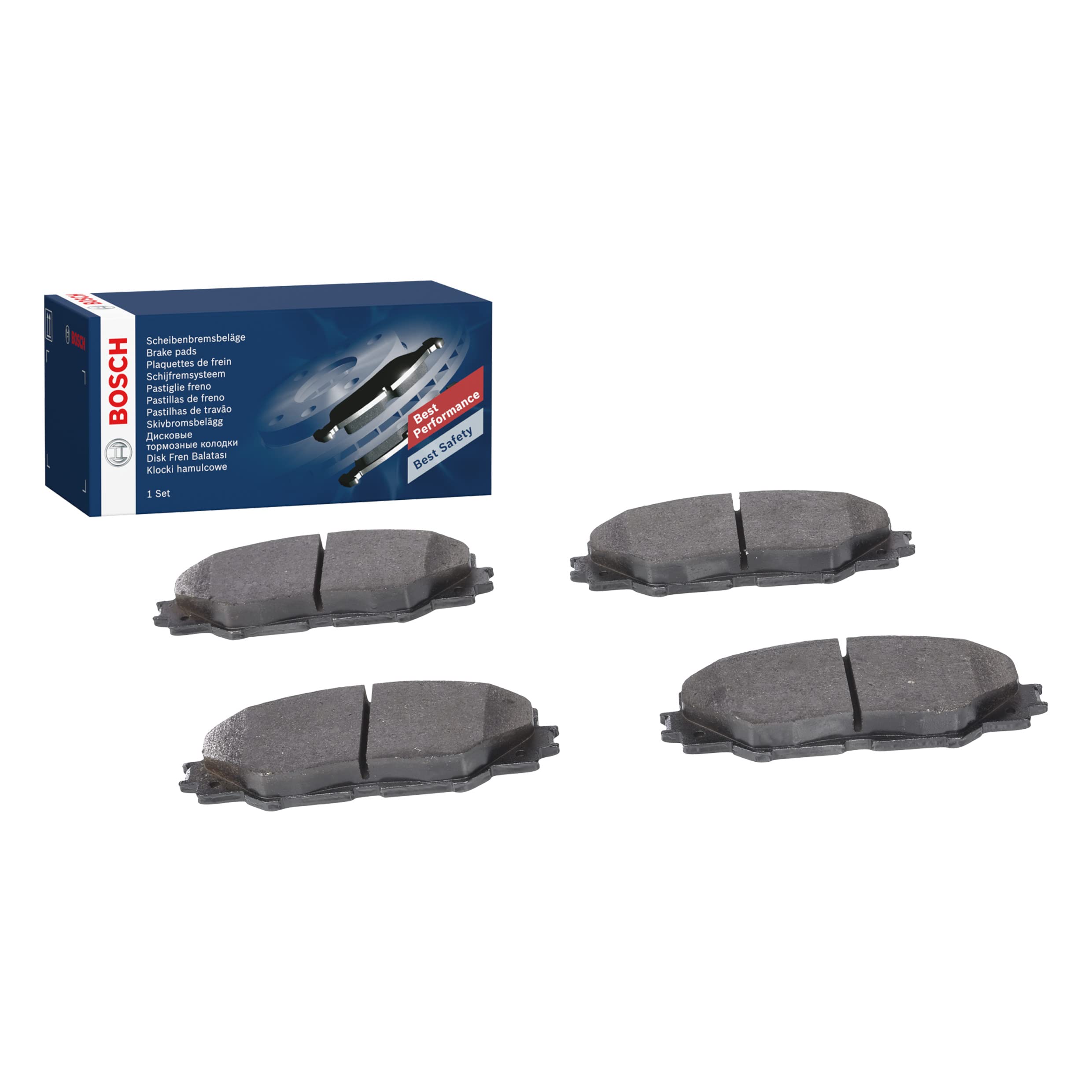 Plaquettes De Frein Arrière Bosch BP273 - Jeu De 4 - Faible Bruit Et Poussière - Certifié ECE-R90