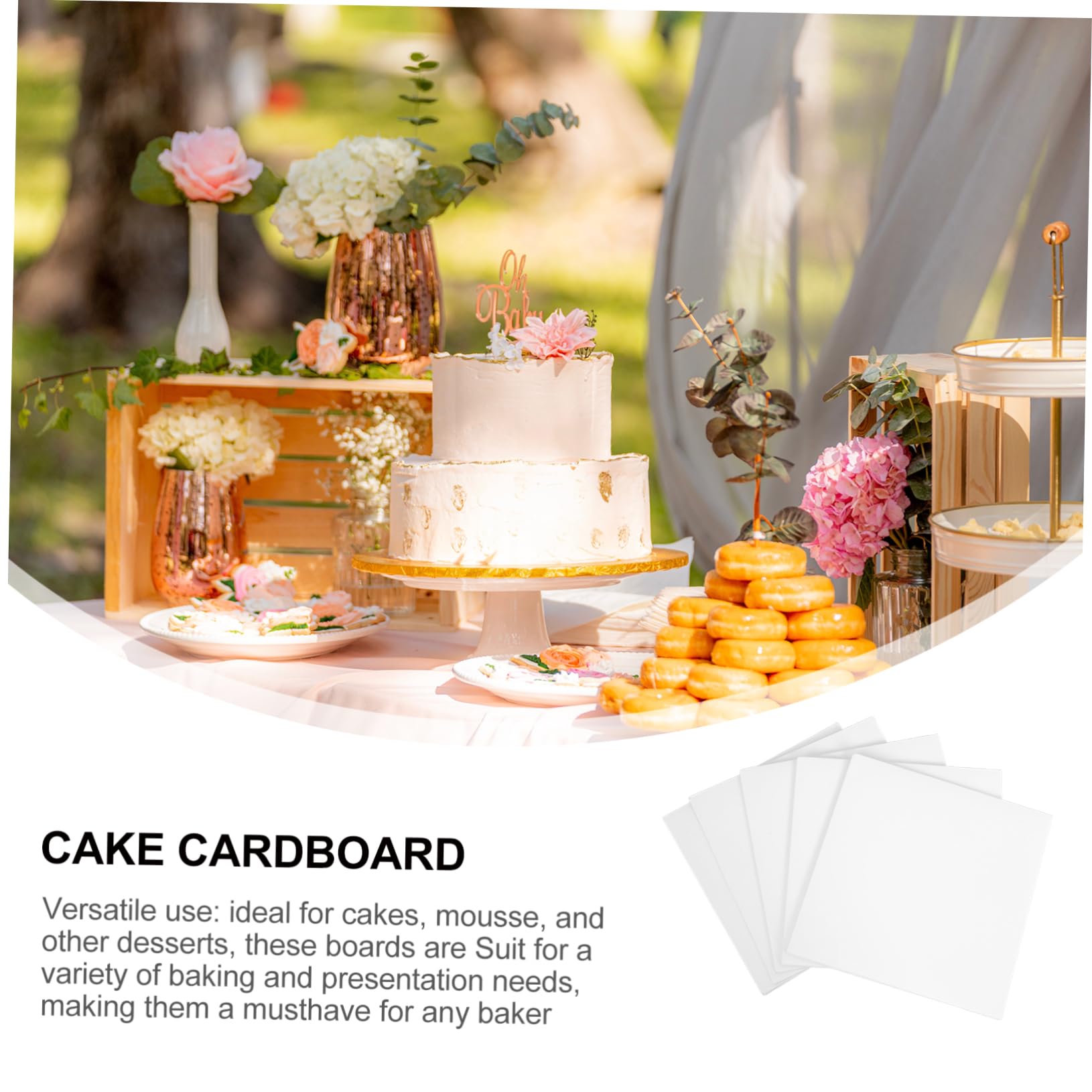 10stücke Weiße Quadratische Tortenböden aus Karton Tortenplatten für Gebäck Desserts Backzubehör Tortenplatte Weiß Tortenbodenplatten