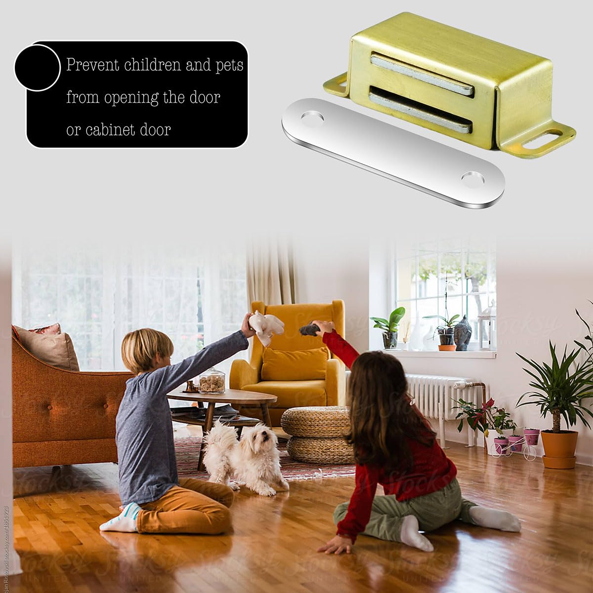 Selyse Magnetic Catch Door Magnets for Cabinet Doors Strong 8 kg Magnetic Clasps, Stainless Steel Drawers - Image 4
