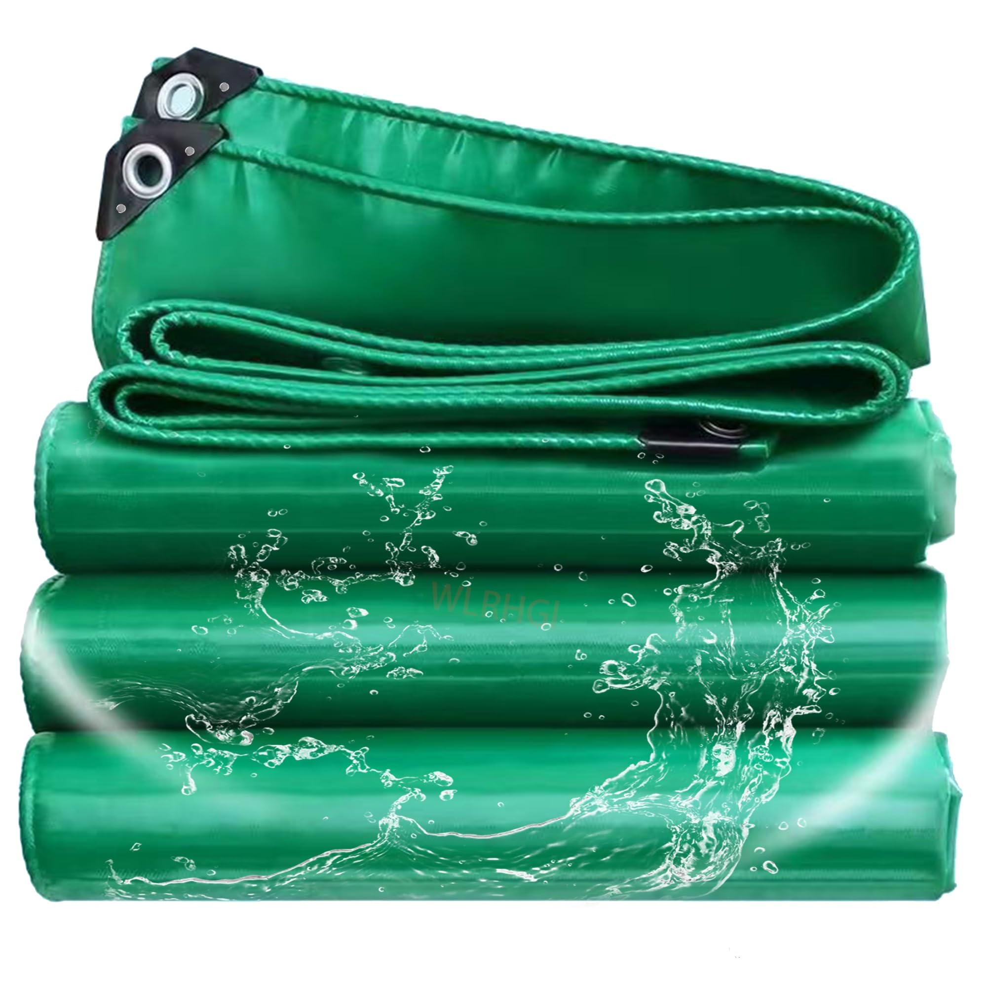 Lona para Techos Máximo Rendimiento, 1 x 13.5 m Lona Impermeable para Techadores y Carpinteros, para protección de vehículos y Muebles de jardín, colocación de Piscinas WLR010, Verde