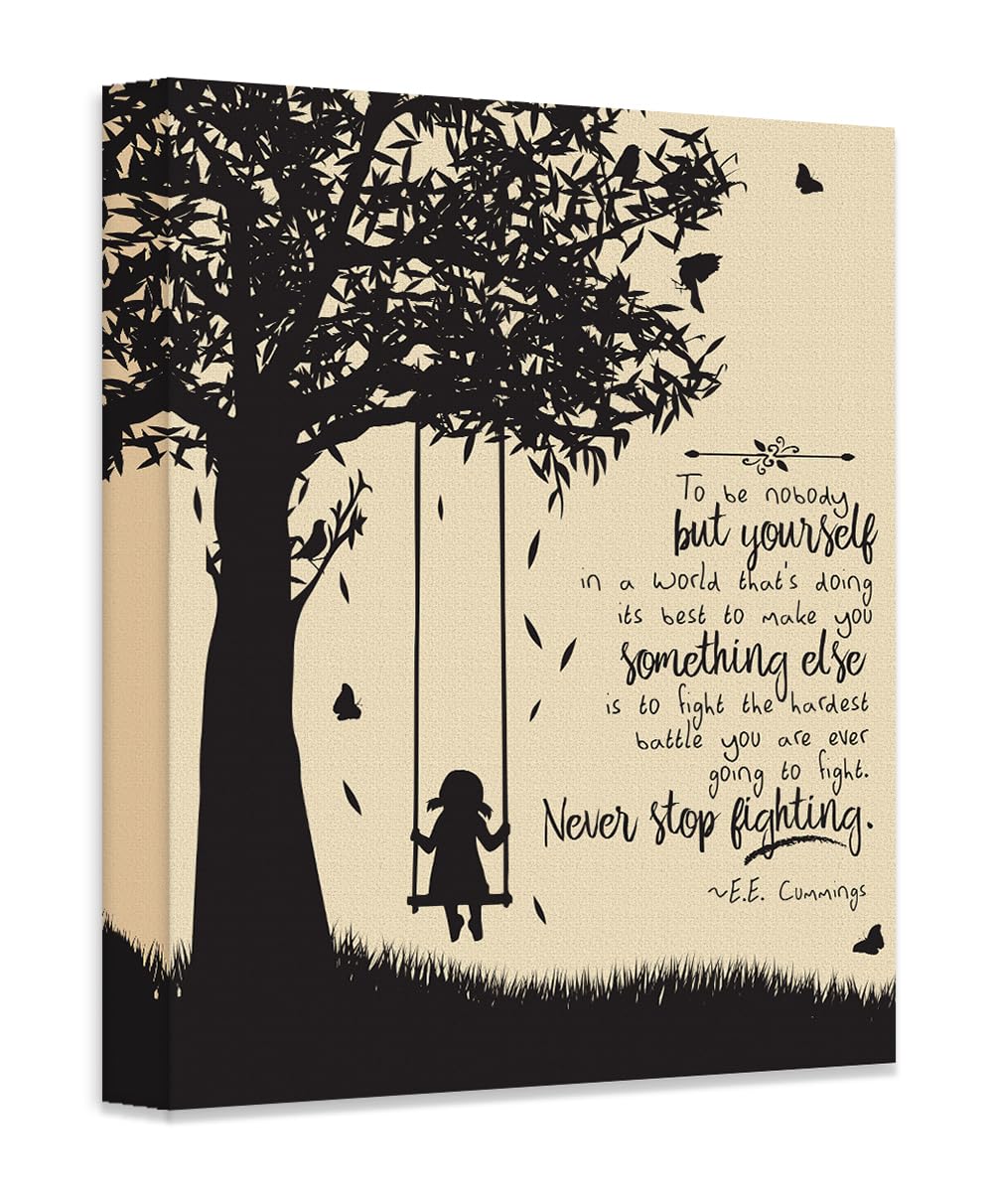 Amazon.com: To Be Nobody But Yourself in a World–18x24 Stretched