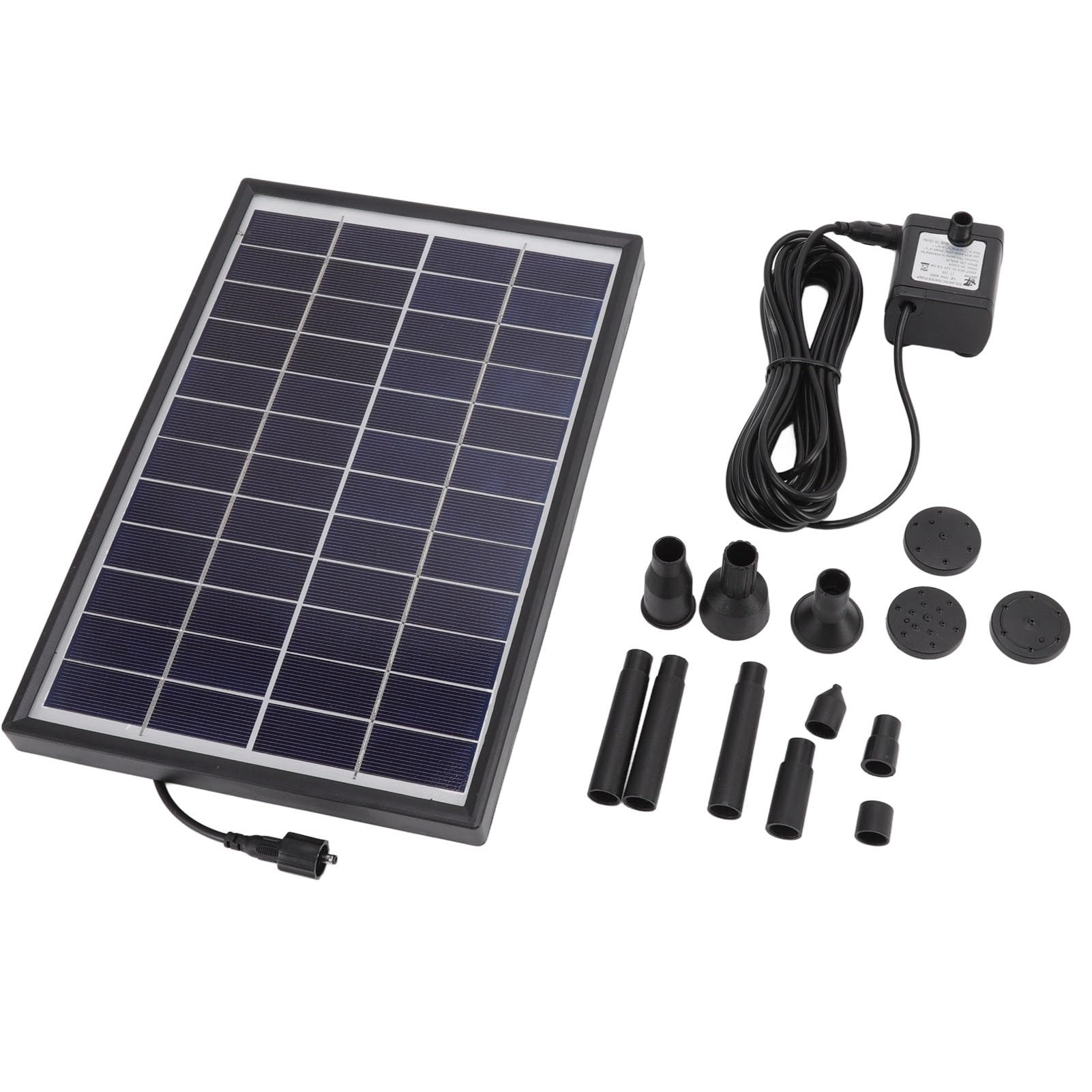 Domary Solarna Pompa Fontannowa 12V Wysokowydajna Pompa Wodna Zasilana energią słoneczną do Zewnętrznych Fontann i Basenów Materiał ABS 6W