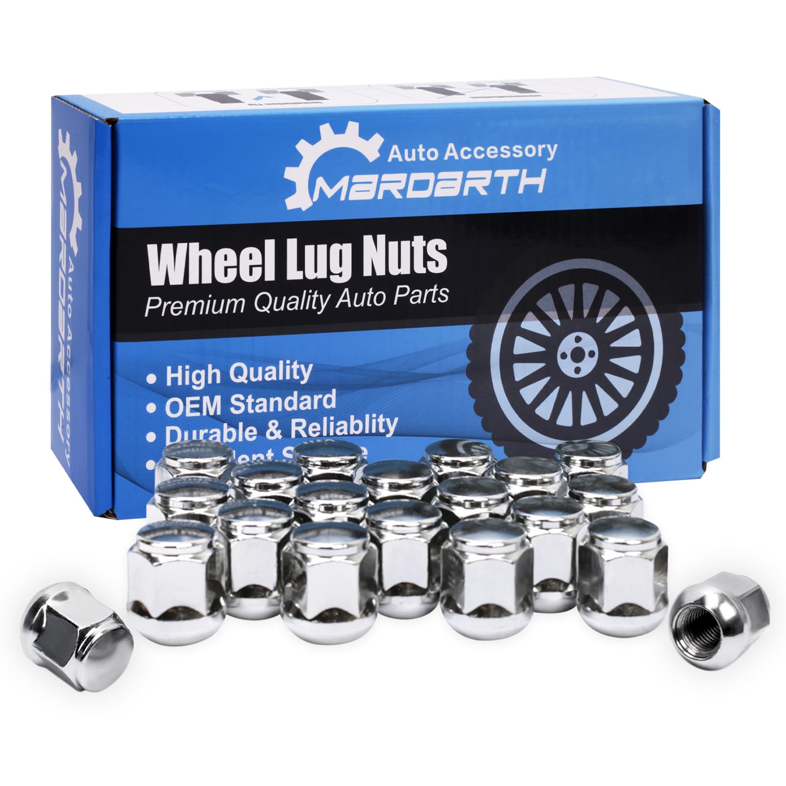 Photo 1 of Set of 20, 12x1.5 Radius Lug Nuts with Ball Seat Compatible with Honda Acura Factory Alloy Wheels