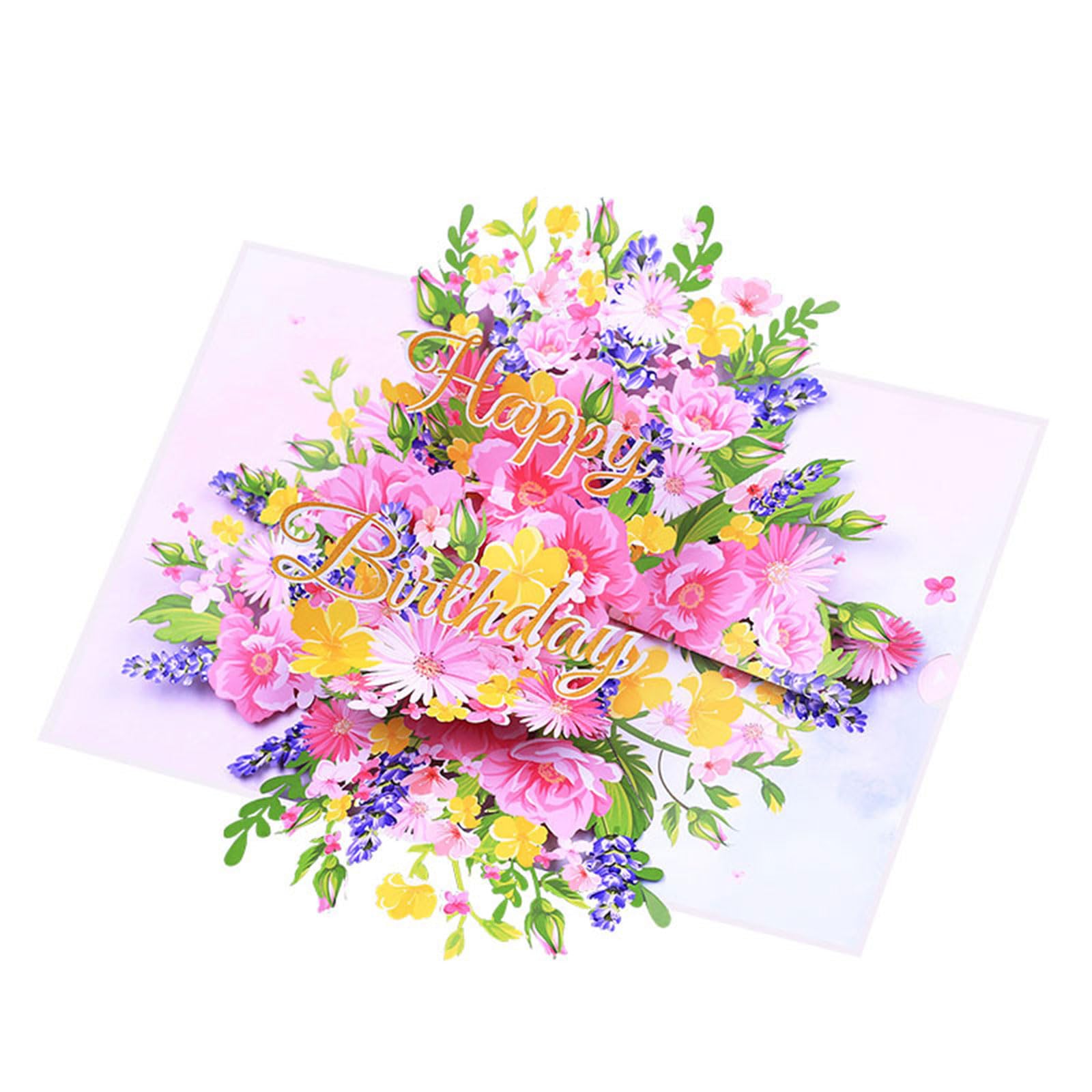 PANGBOER 3D Popup Birthday Cards, Happy Birthday Popup Card, Card, Gift Greeting Cards with Envelope, Notecards Happy