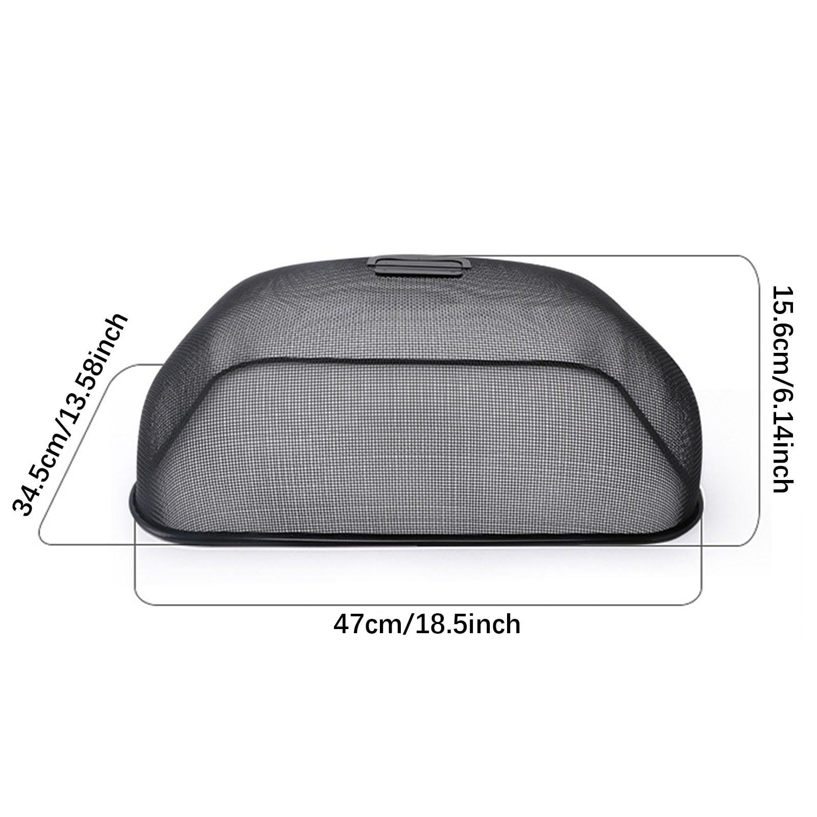 Fenteer Carpa de Red Fina para Cubrir Alimentos en Reuniones Y Picnics, Negro, Individual