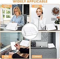 Vista 6 de Jutom 8 portatarjetas de acrílico de 8 bolsillos de 7.68 x 3.43 x 3.82 pulgadas, soporte para tarjetas de visita transparente, organizador