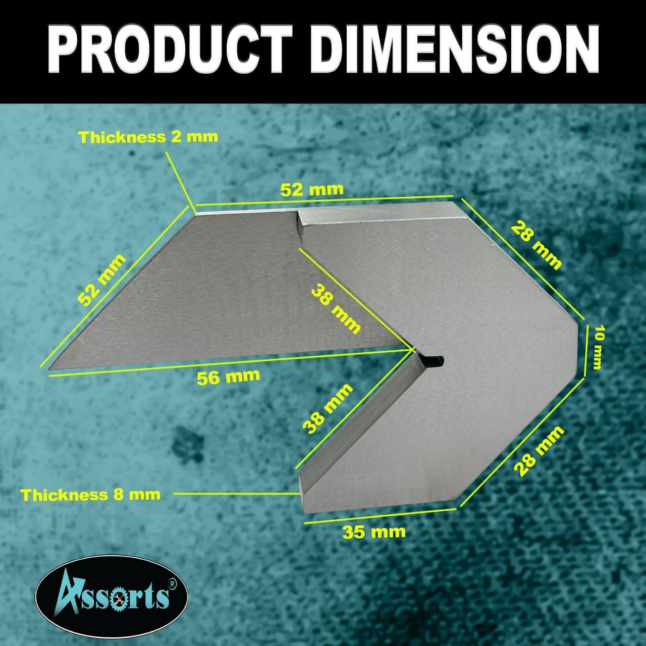 Centre Square Finder Blade Length 80 mm-For Finding Center of a Round Object of upto 38 mm diameter