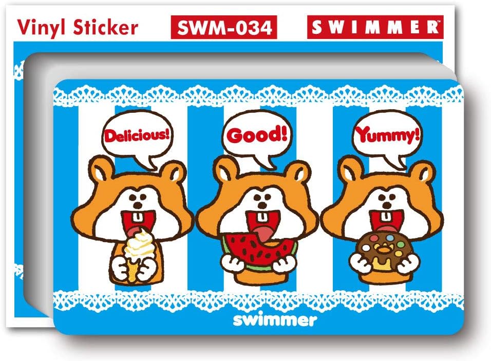 キャラクターのシネマコレクションスイマー グッズ ビニールシール ダイカットミニステッカー Swimmer キャラクター