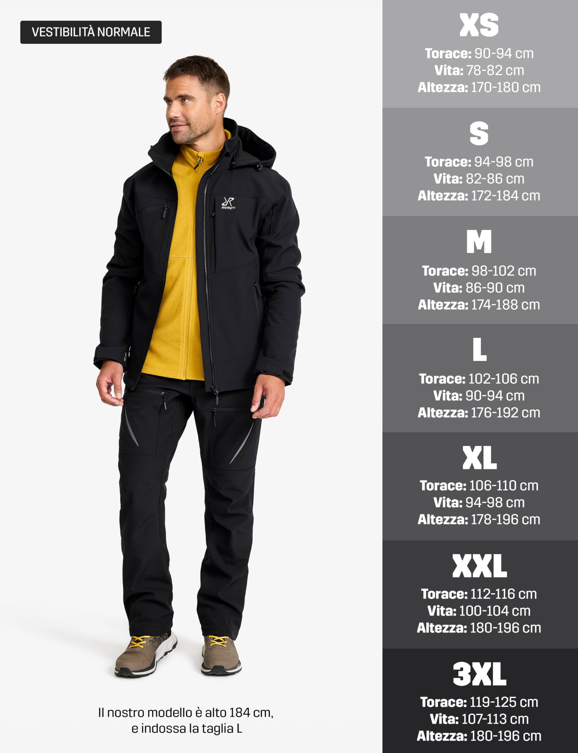 RevolutionRace Hiball Softshell Jacket da Uomo, Giacca da Esterno per Escursionismo