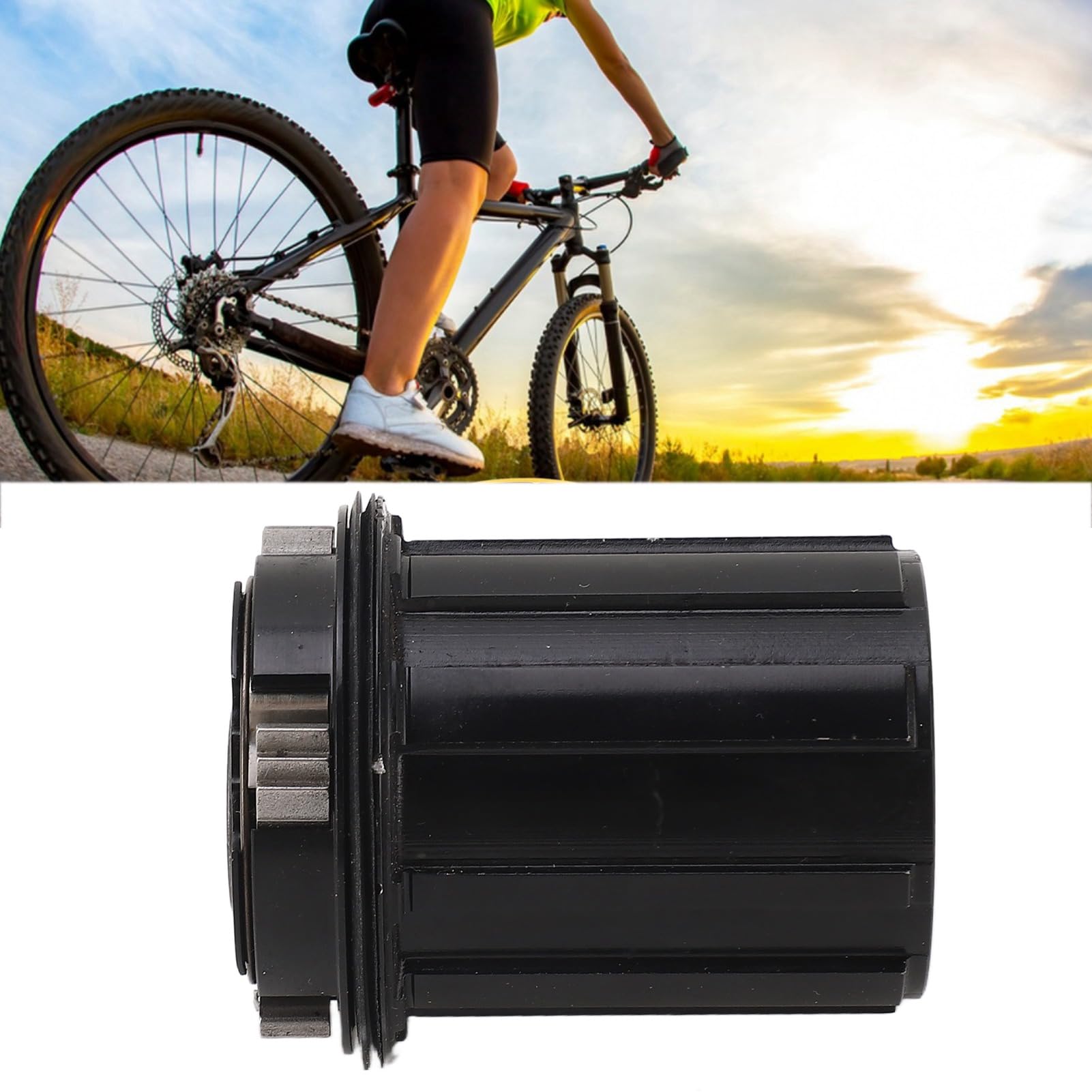 Corpo Ruota Libera per Bici a 11 Velocità, Foro da 12 Mm, Strumento per Ghiera di Bloccaggio per Cassetta per Bici da Strada in Lega di Alluminio con Rondella, Strumento per Corpo Cassetta per Bicicle