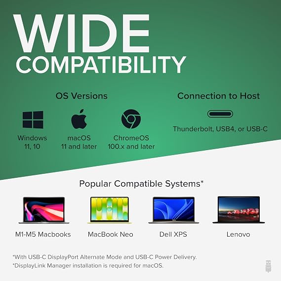 محطة إرساء شاشة ثلاثية USB C قابلة للتوصيل | 100 واط PD، 3x HDMI (1x 4K 30 هرتز، 2x 1080p 60 هرتز)، 6x منافذ USB 5 جيجابت في الثانية | متوافقة مع Windows وmacOS وChromeOS - تعزيز الإنتاجية من خلال دعم الشاشات المتعددة