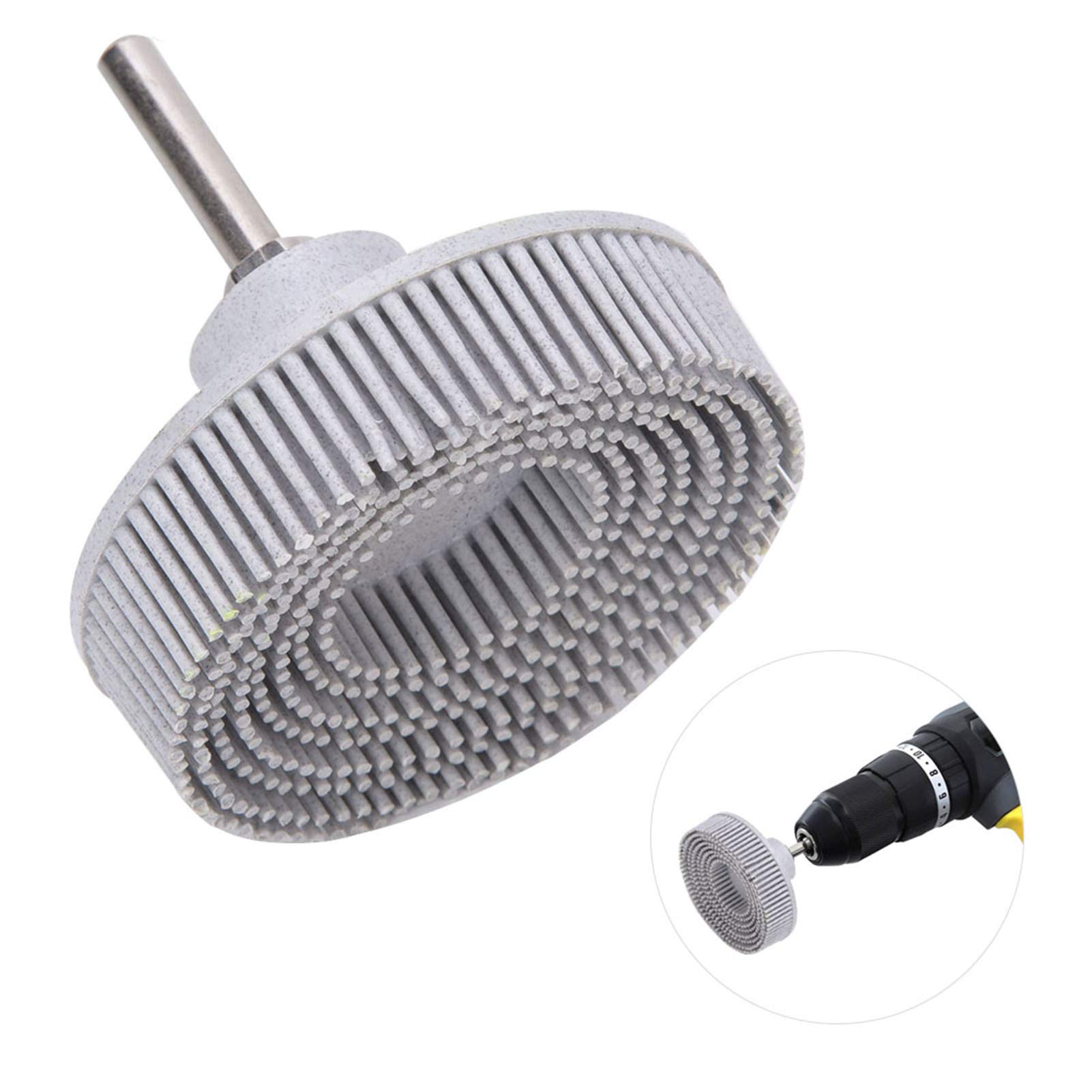 Bristle Disc 3, Inch Emery Rubber Abrasive Brush Deburring Discs Polishing Grinding WheelGreen Wheel Green (#13)