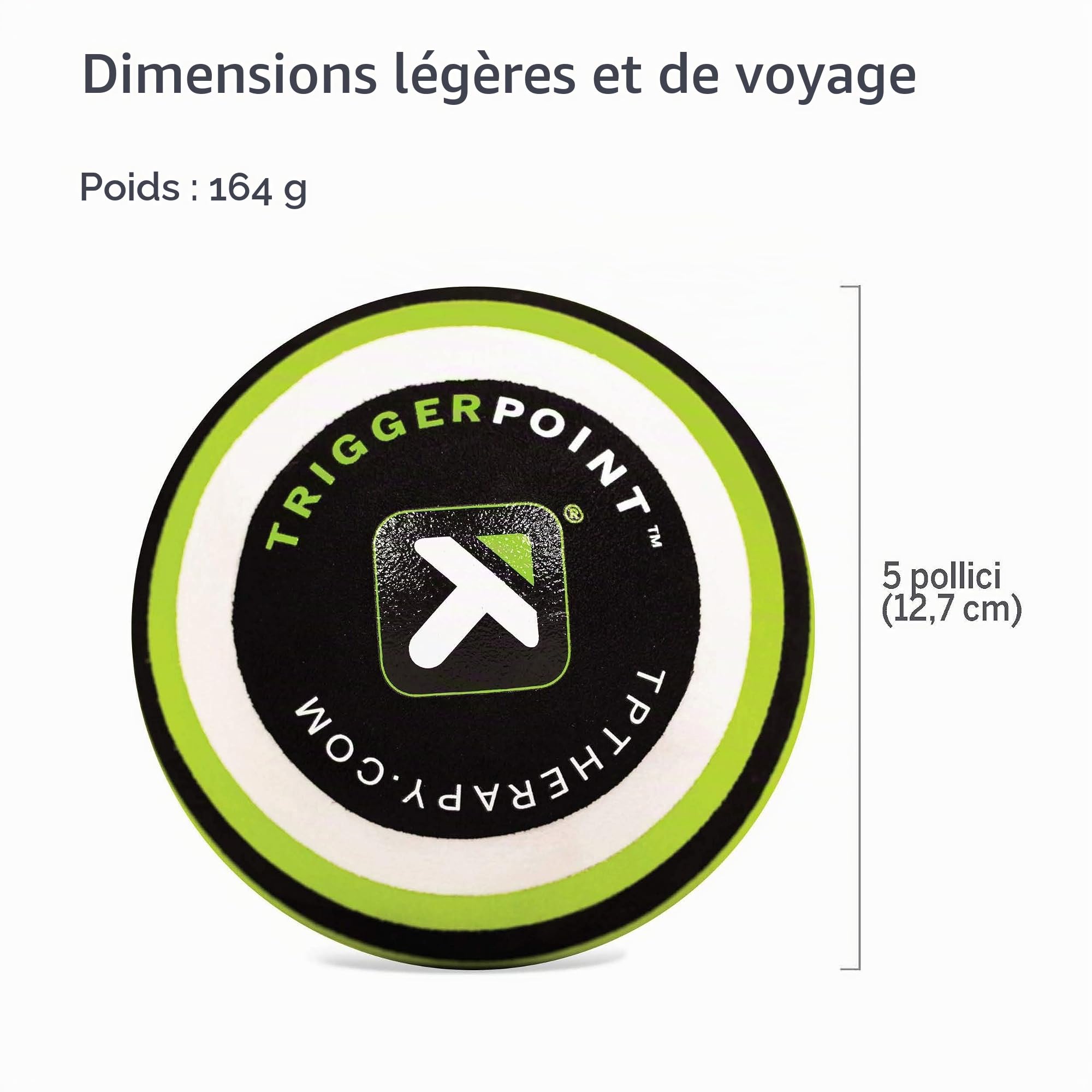 TriggerPoint MB5 Boule de Massage en Mousse,12,7 cm – Soulagement en Profondeur pour Tension Musculaire et Amélioration de la Mobilité,Idéal pour Massage Complet du Corps
