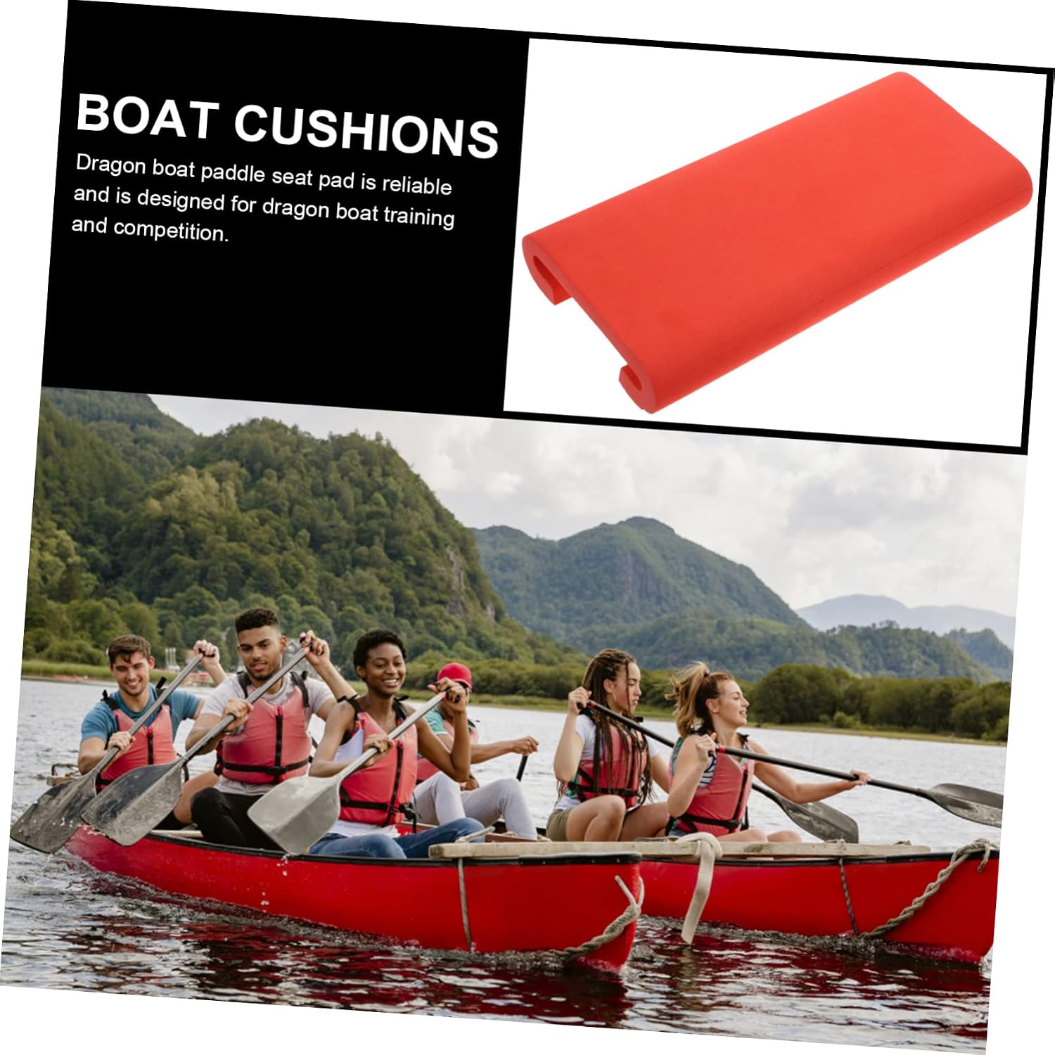 Dragon Boat Cushion Kayak Seat Cushion Dinghy Fishing Paddle Seat Kayaking Pad Dragon Boat Paddle Dragon