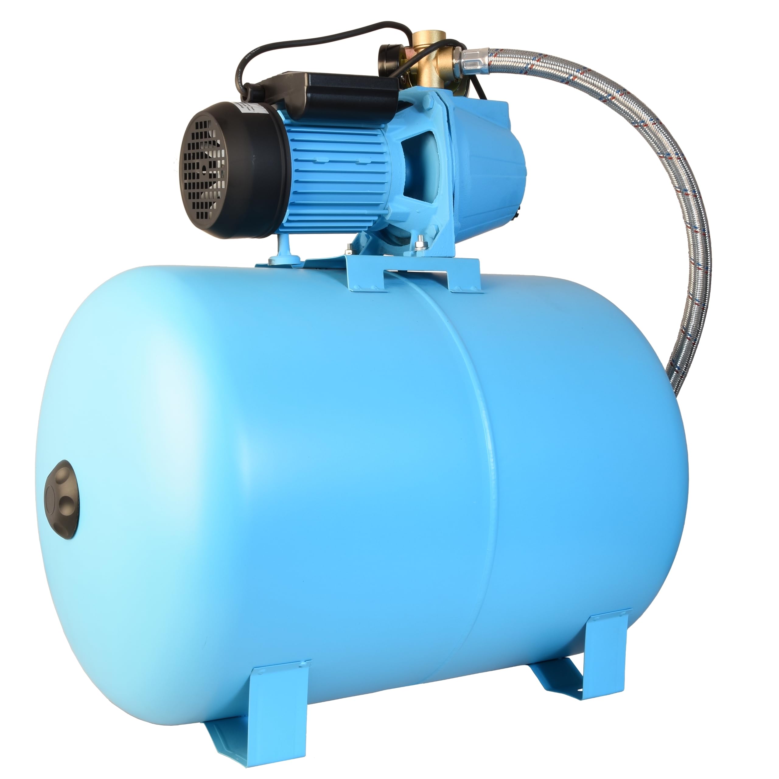 Impianto idrico domestico JET 100S - Pompa per l'approvvigionamento idrico domestico con serbatoio da 100L - Ghisa - Pompa dell'acqua (3600l/h, 1100W, prevalenza 50m) - Pompa da giardino con