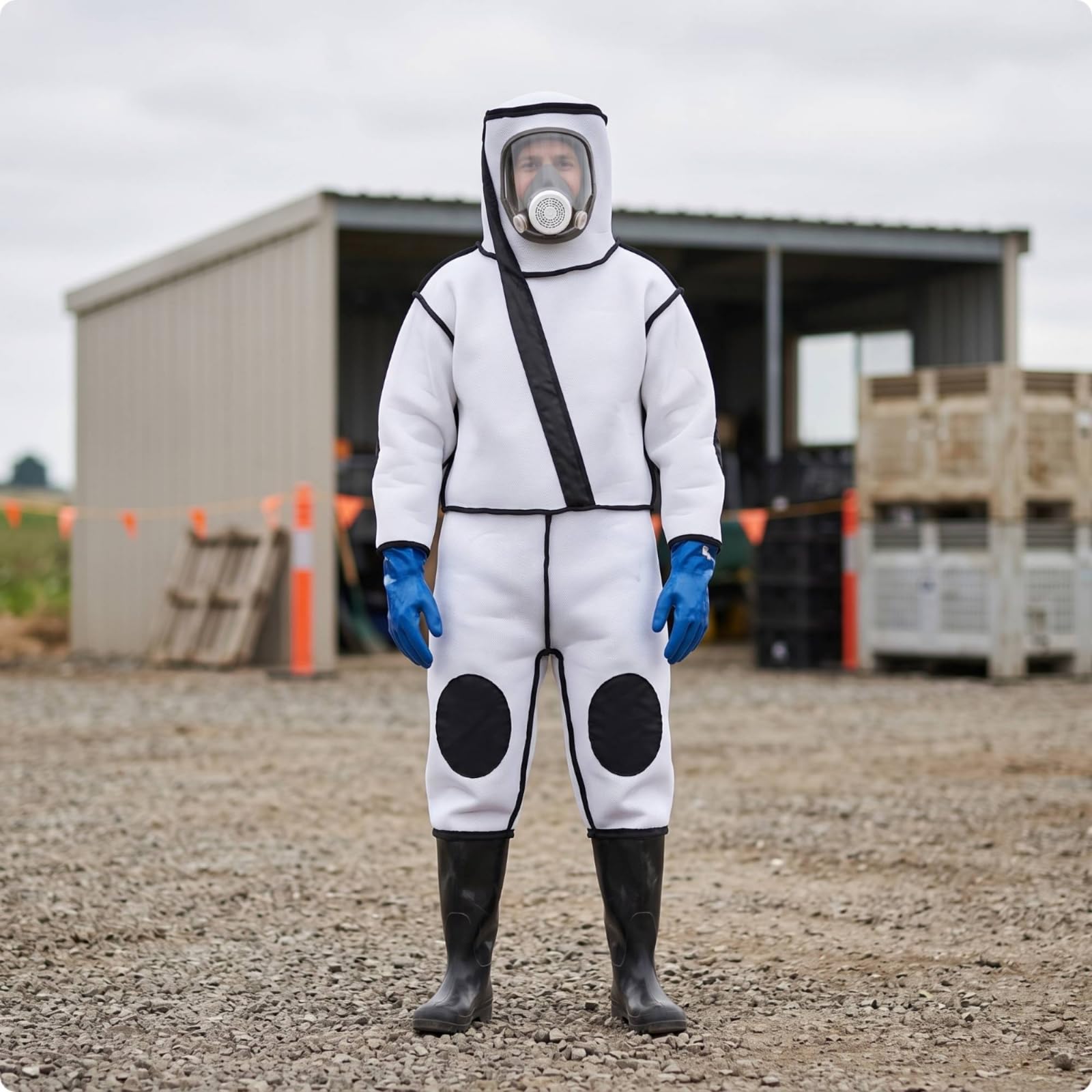 Milageto Tuta da Apicoltore con Visiera Comoda Tuta Protettiva da Apicoltore Flessibile Abbigliamento per Apicoltori, Apicoltura