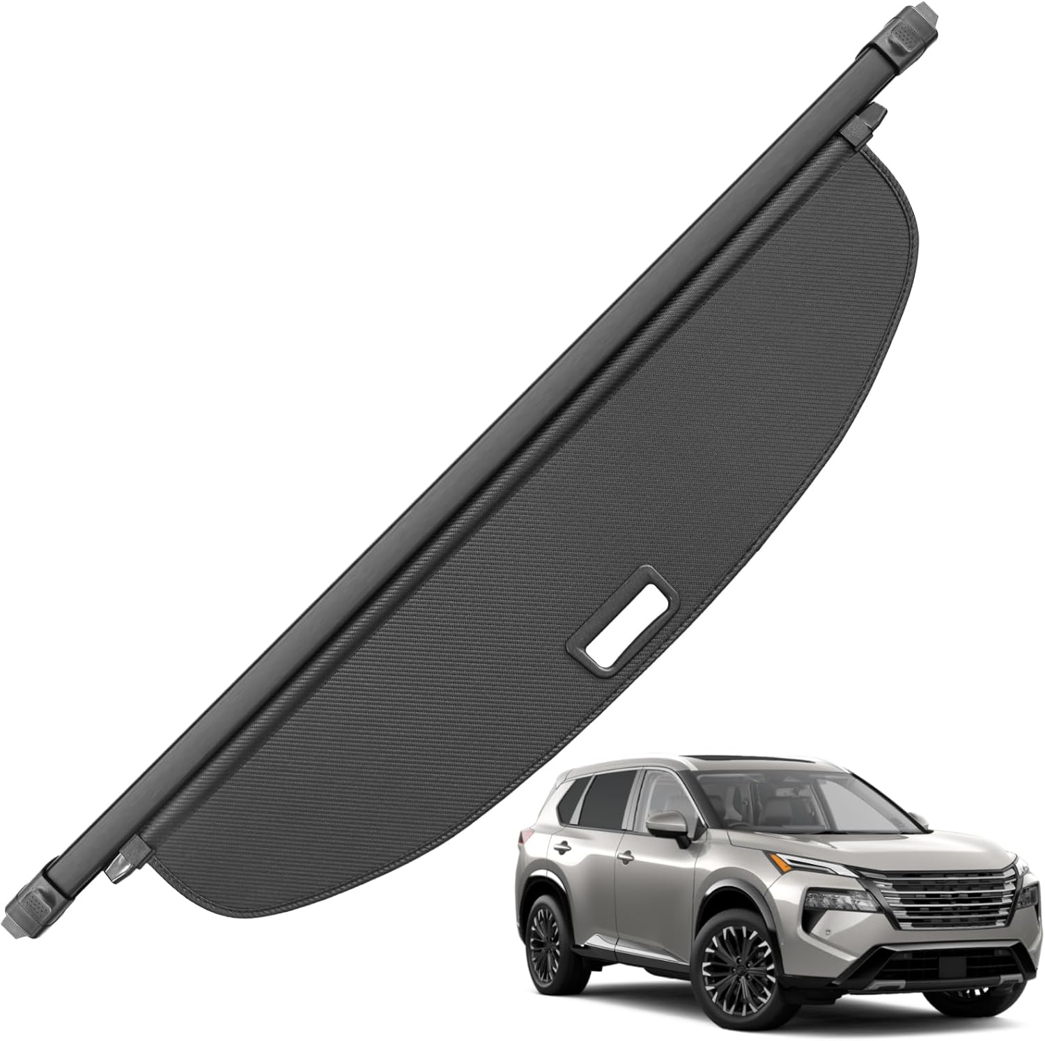Trunk Cargo Cover for Nissan Rogue 2021-2025, Anti-Peeping Retractable Cargo Cover for Security Shade, Privacy Screen with Carbon Fiber Texture, Rogue Accessories?No Rogue Select and Sport?