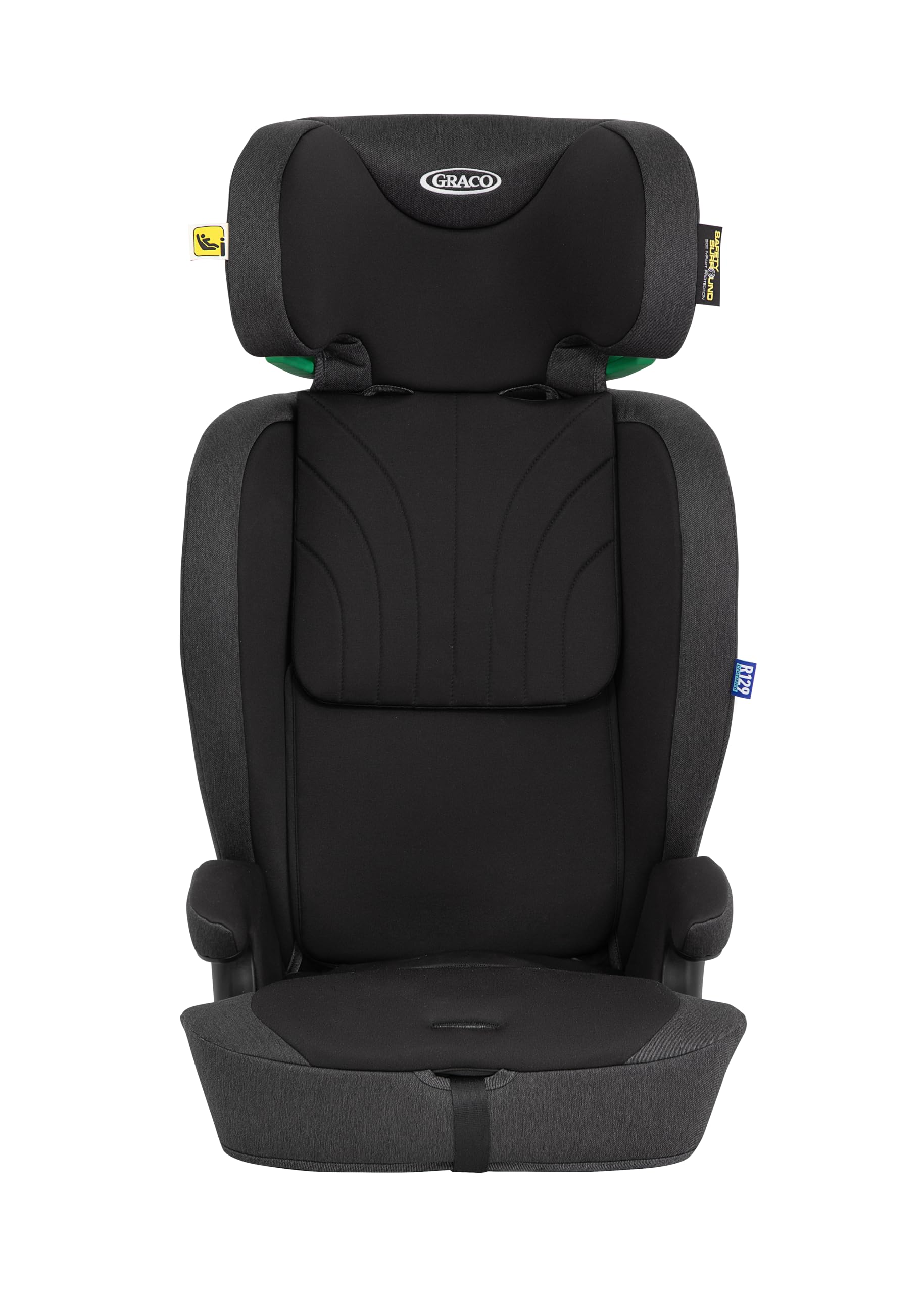 Graco Energi i-Size R129 fotelik samochodowy 2 w 1, z oparciem z ISOFIX i Top Tether od 76 do 150 cm (15 miesięcy do ok. 12 lat), kolor Midnight