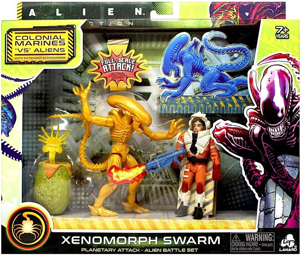 Alien Collection Xenomorph Swarm - Colonial Marines VS Aliens - Xenomorph Drone - Planetary Attack Alien Battle Set