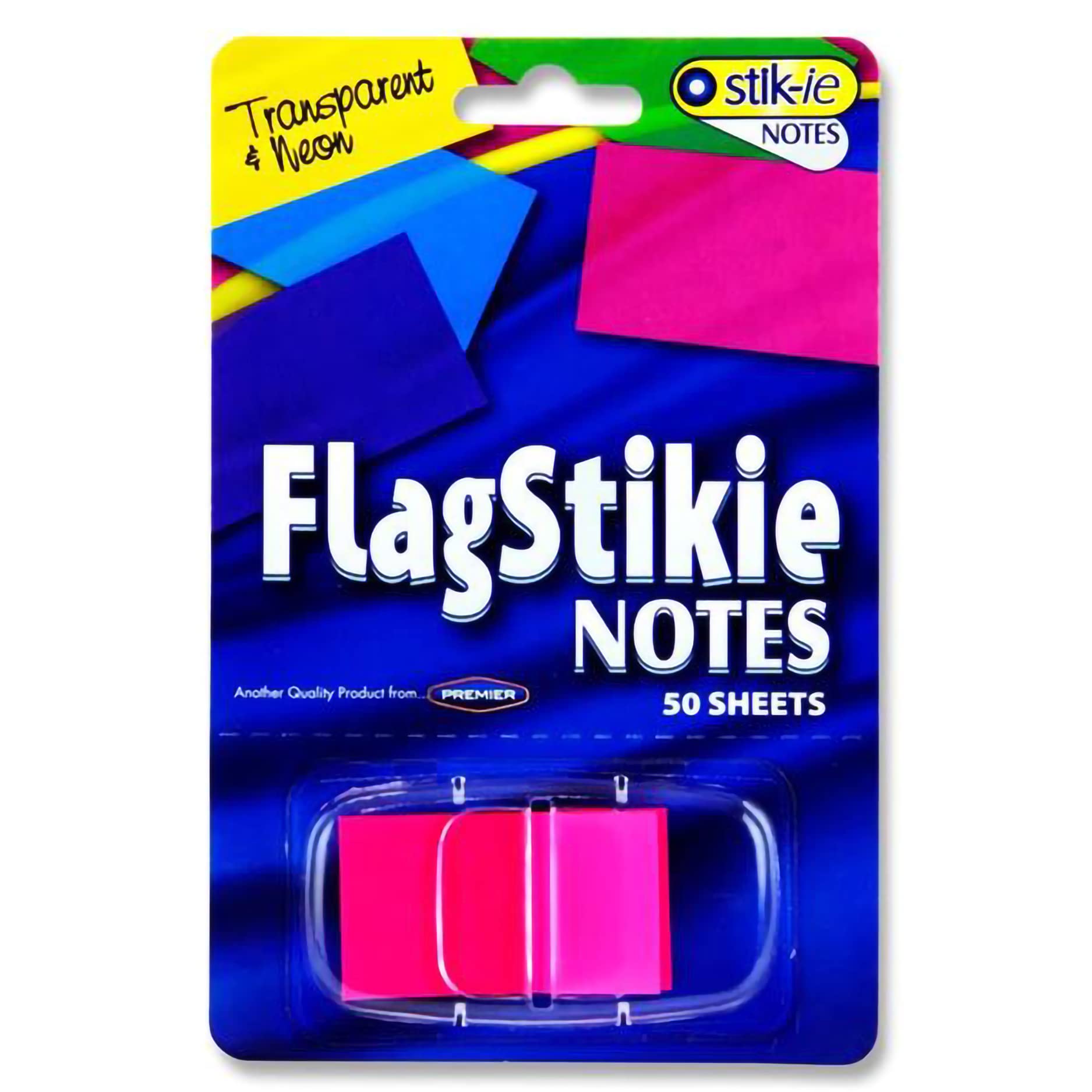 Premier StationeryW2155722 43 x 24 mm Stik-ie Notes Pop Up Flag Stikie Notes (Pack of 12)