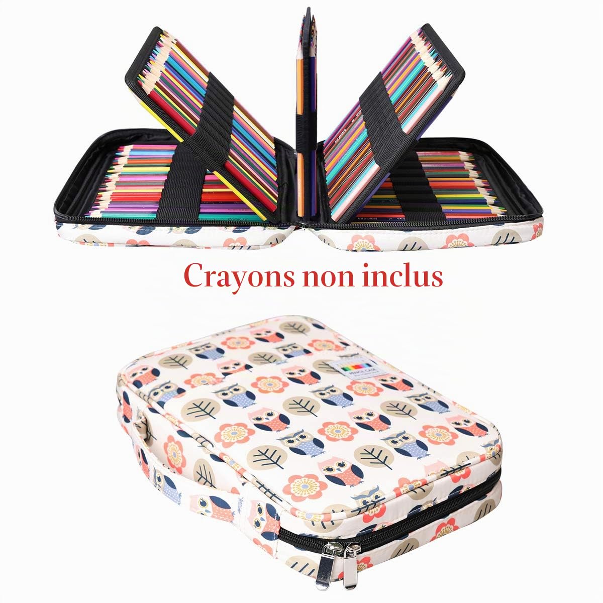 Trousse à Crayons 220 Compartiments pour Crayons et stylos Gel - Étanche - avec Fermeture éclair - Portable - pour Peintre, écrivain