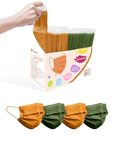 Miniatura 74 de Mascarillas desechables paquete de 100 unidades, 4 capas ASTM nivel 3 grado médico, transpirables para protección al aire libre de adultos, Sinfonía