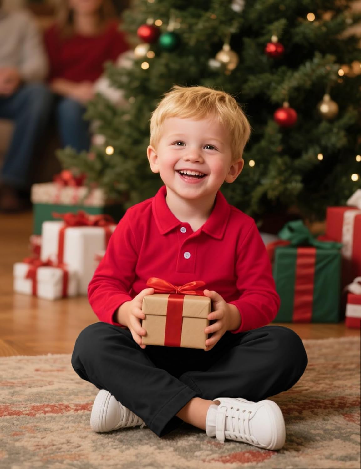 Toddler Boys Long Sleeve Polo Shirts School Uniform Dress Shirt Size18M-5T - Image 7