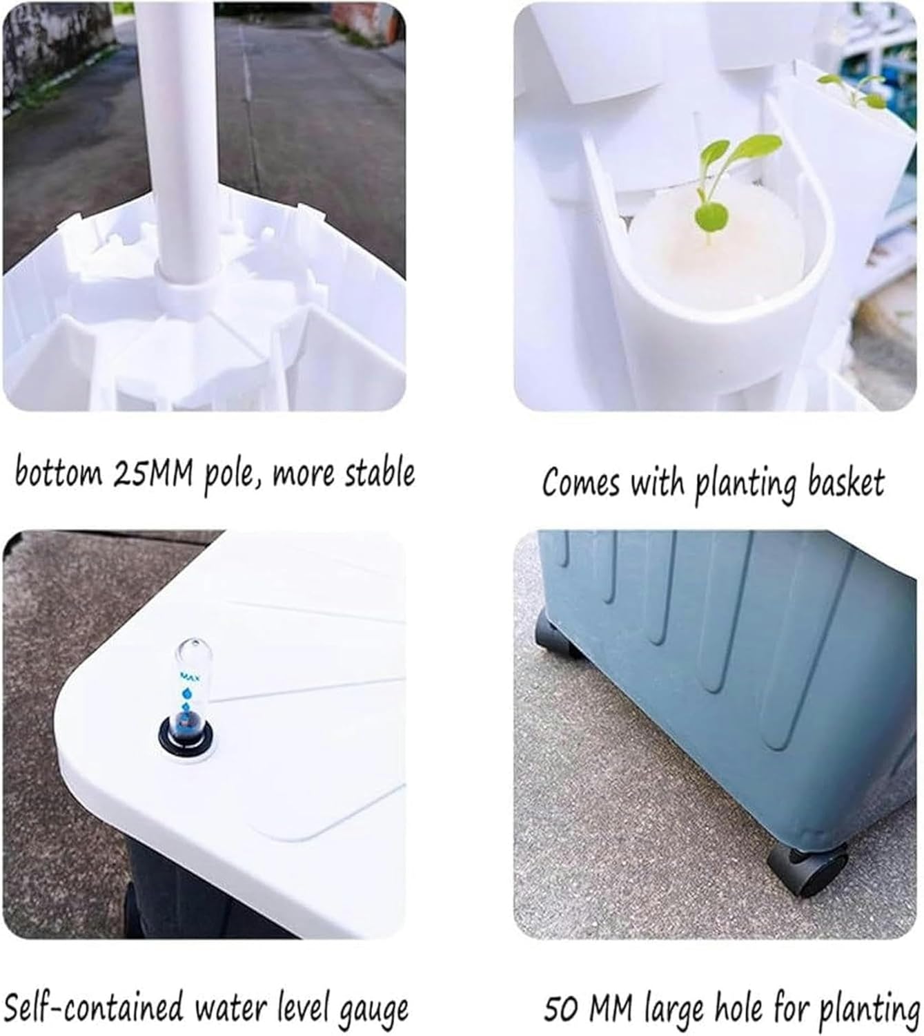 AMNOOL Hydroponics Growing System Tower Hydroponics Growing System Tower, 8 Layer/10 Layer/12 Layer, Indoor Herb Garden Kit Complete Herb Growing Set 0828