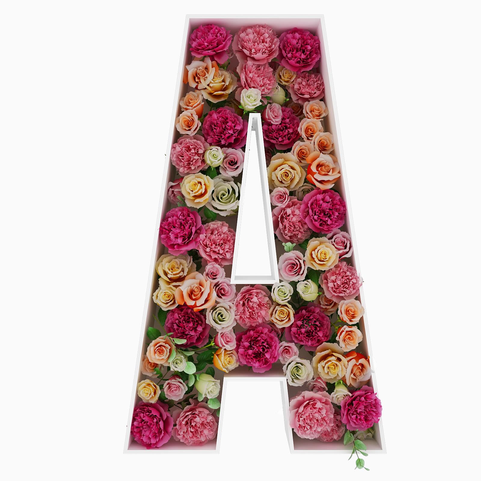 2FT DIY Mosaic Balloon Letter A Frame, Fillable Party Backdrop Decor