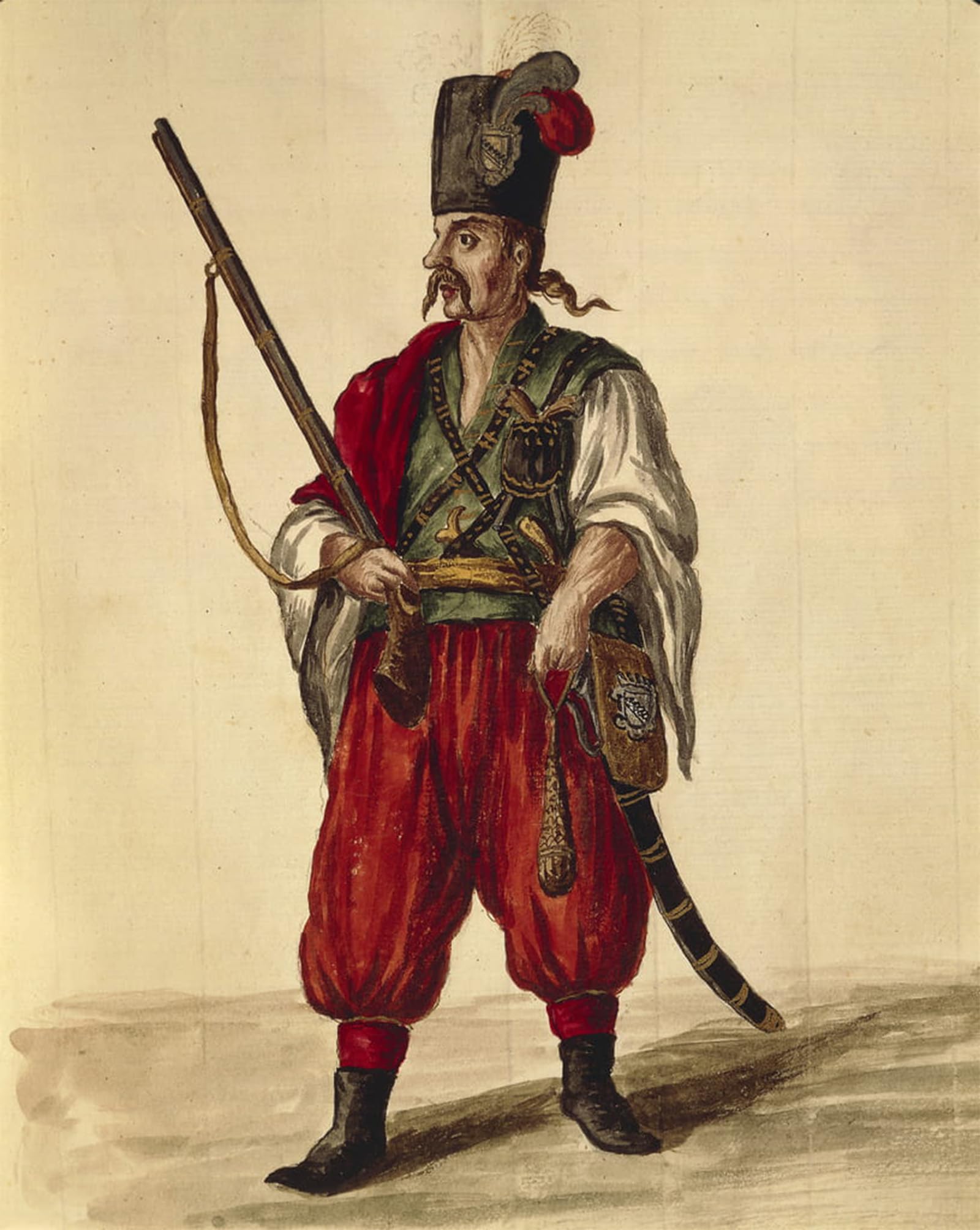 Lienzo Jan Van Grevenbroeck uniforme da carabiniere un regalo cultural 60x90cm 5