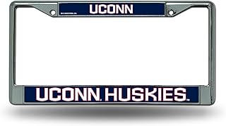 Rico Industries NCAA Premium 12" x 6" Chrome Frame with Plastic Inserts - Car/Truck/SUV Automobile Accessory