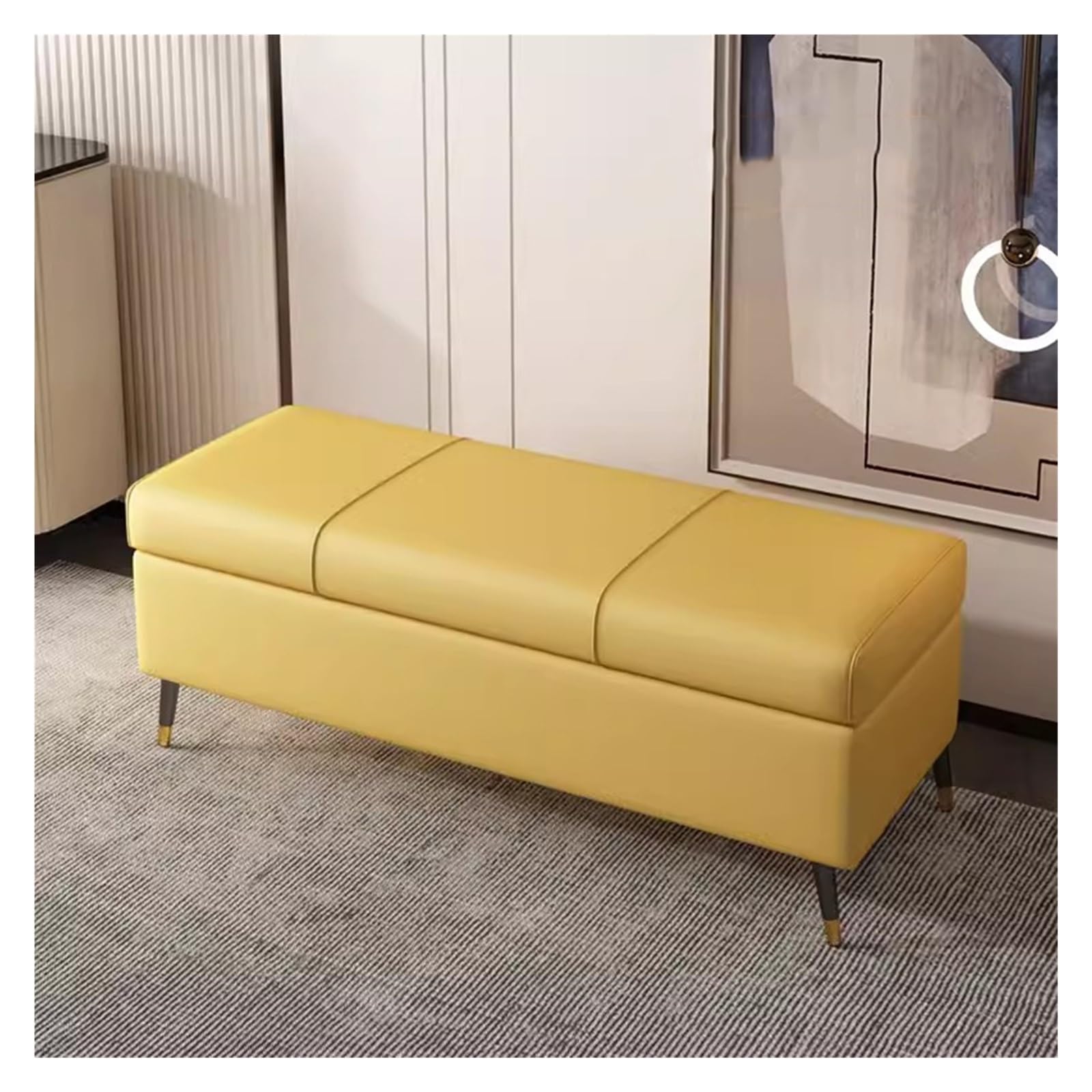 Grand repose-pieds de rangement pour sublimer l'espace du salon ou de la chambre