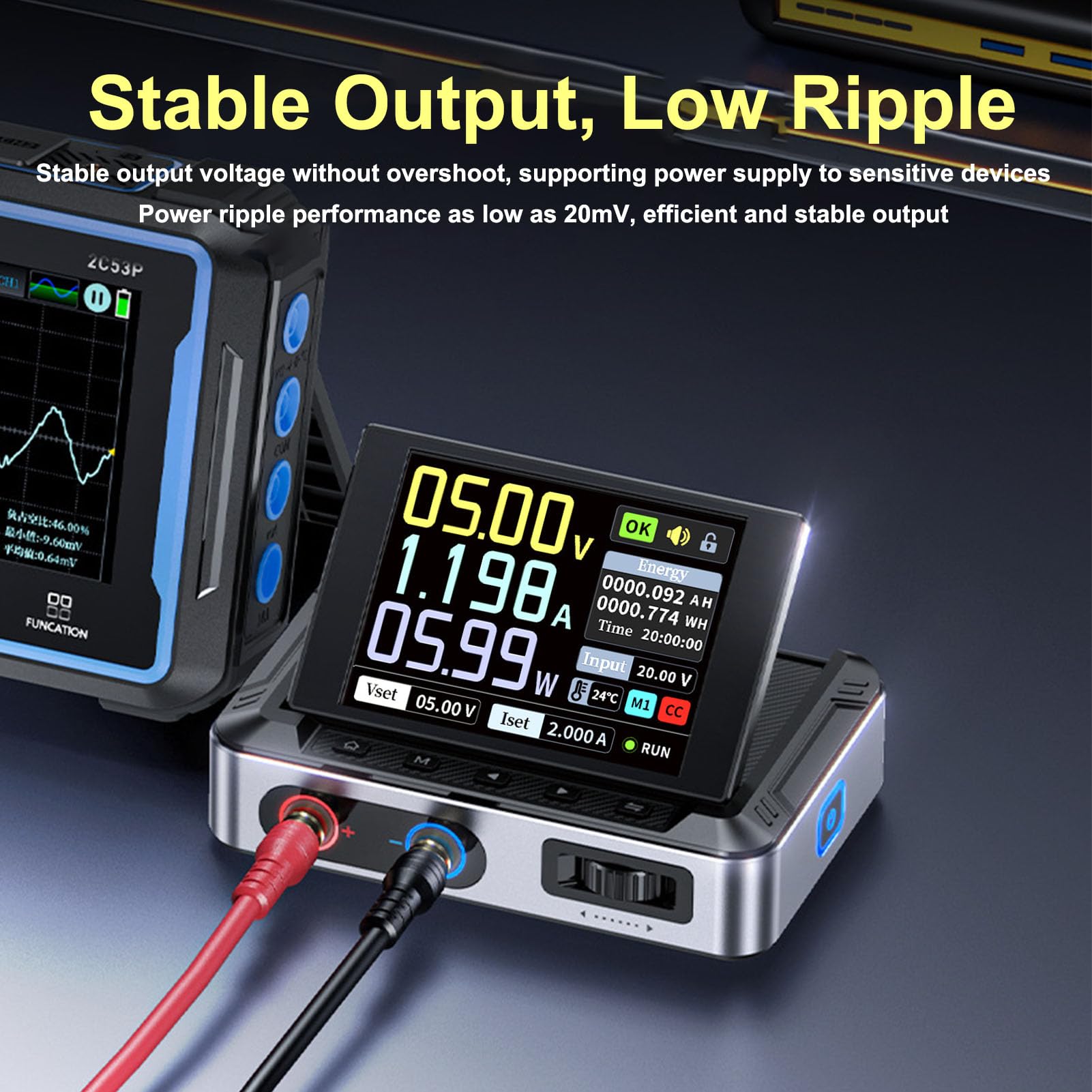 ポータブル DC 電源、HD カラー画面を備えたプログラマブル ミニ DC  